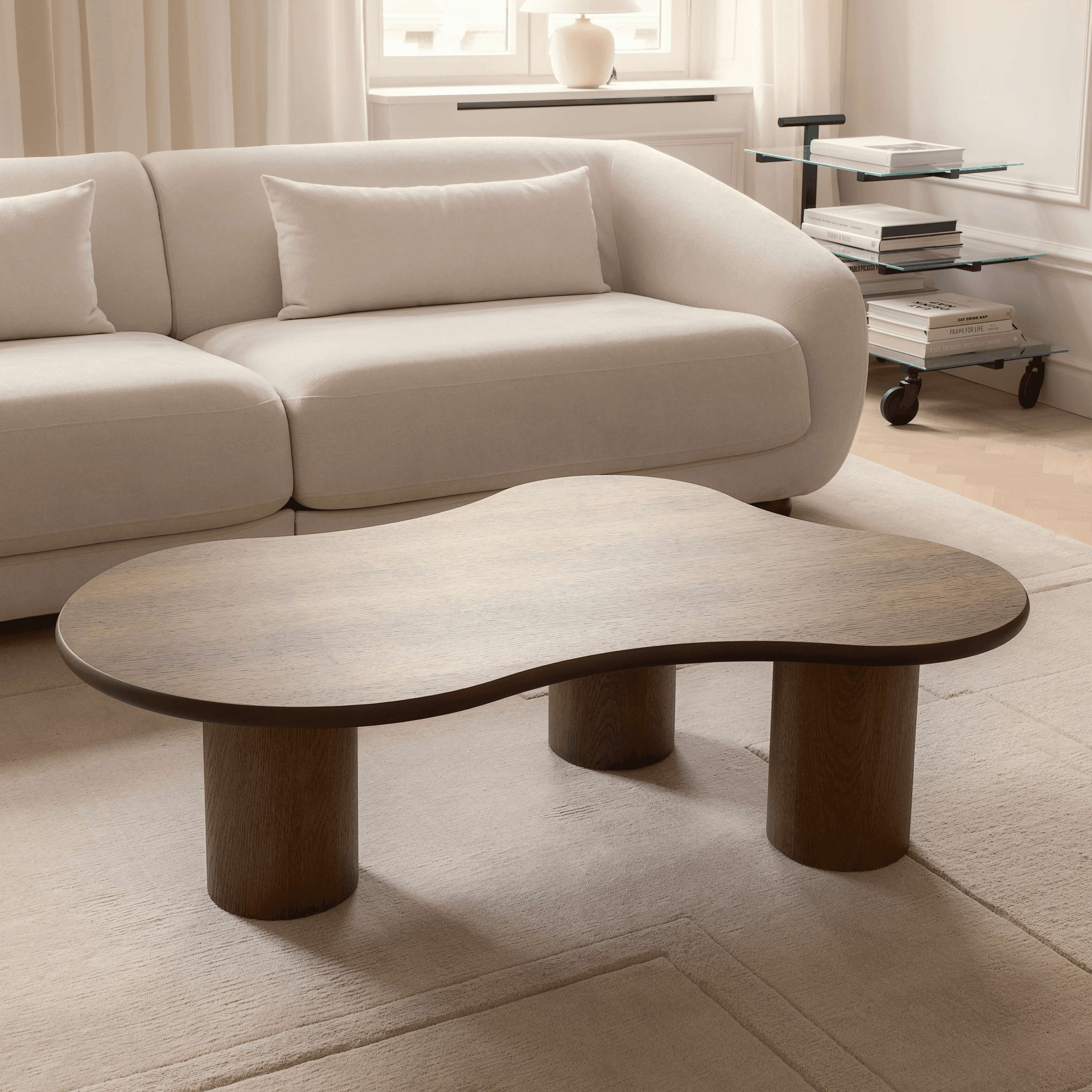 Mocha Couchtisch Braun Gebeizt 120cm