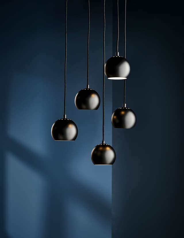 Ball Ceiling Light Matt Black Ø18