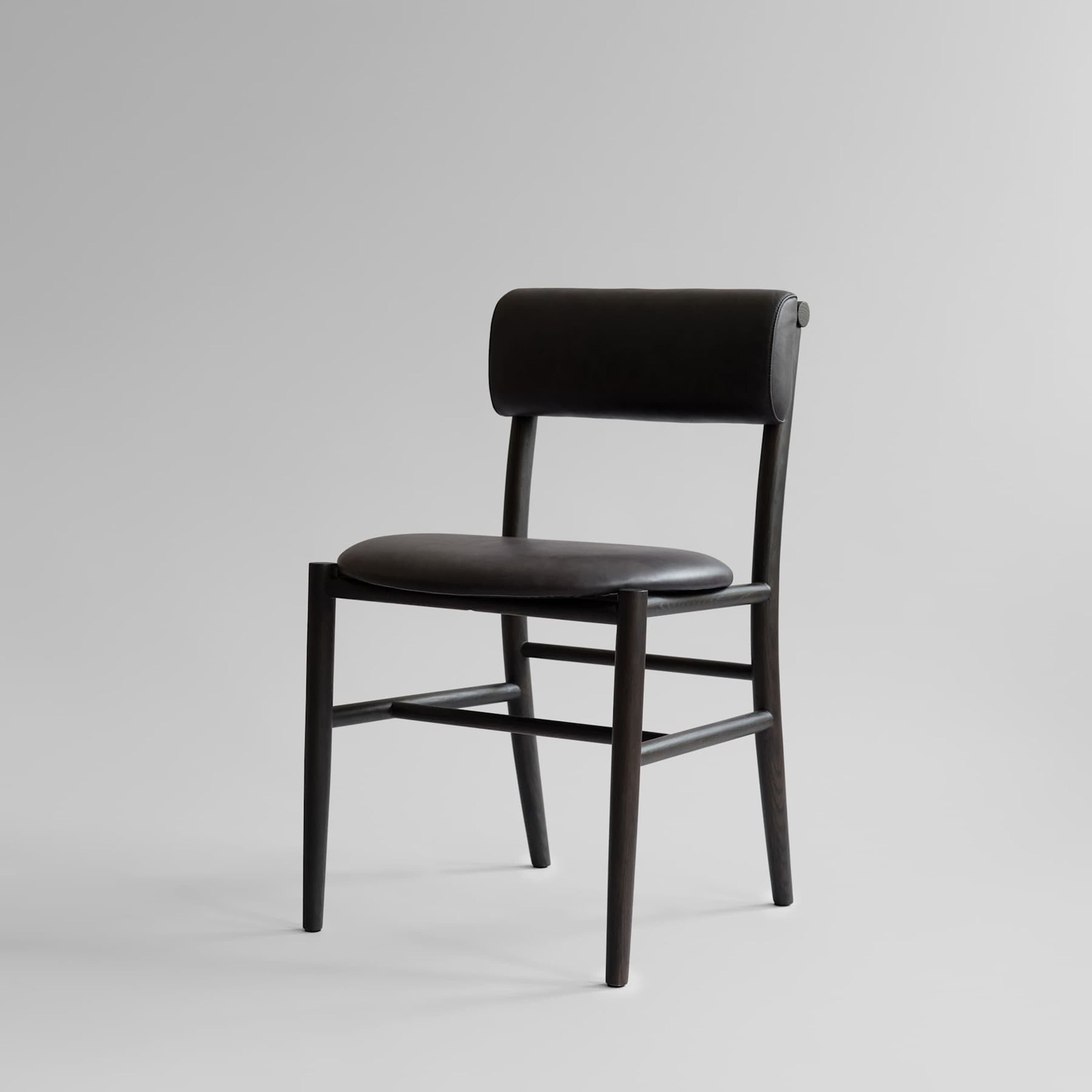 Nama Matstol Coffee Black/Aniline Leather Black