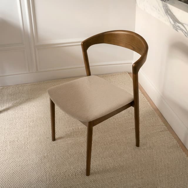 Casper Dining Chair Brown Stained/Beige