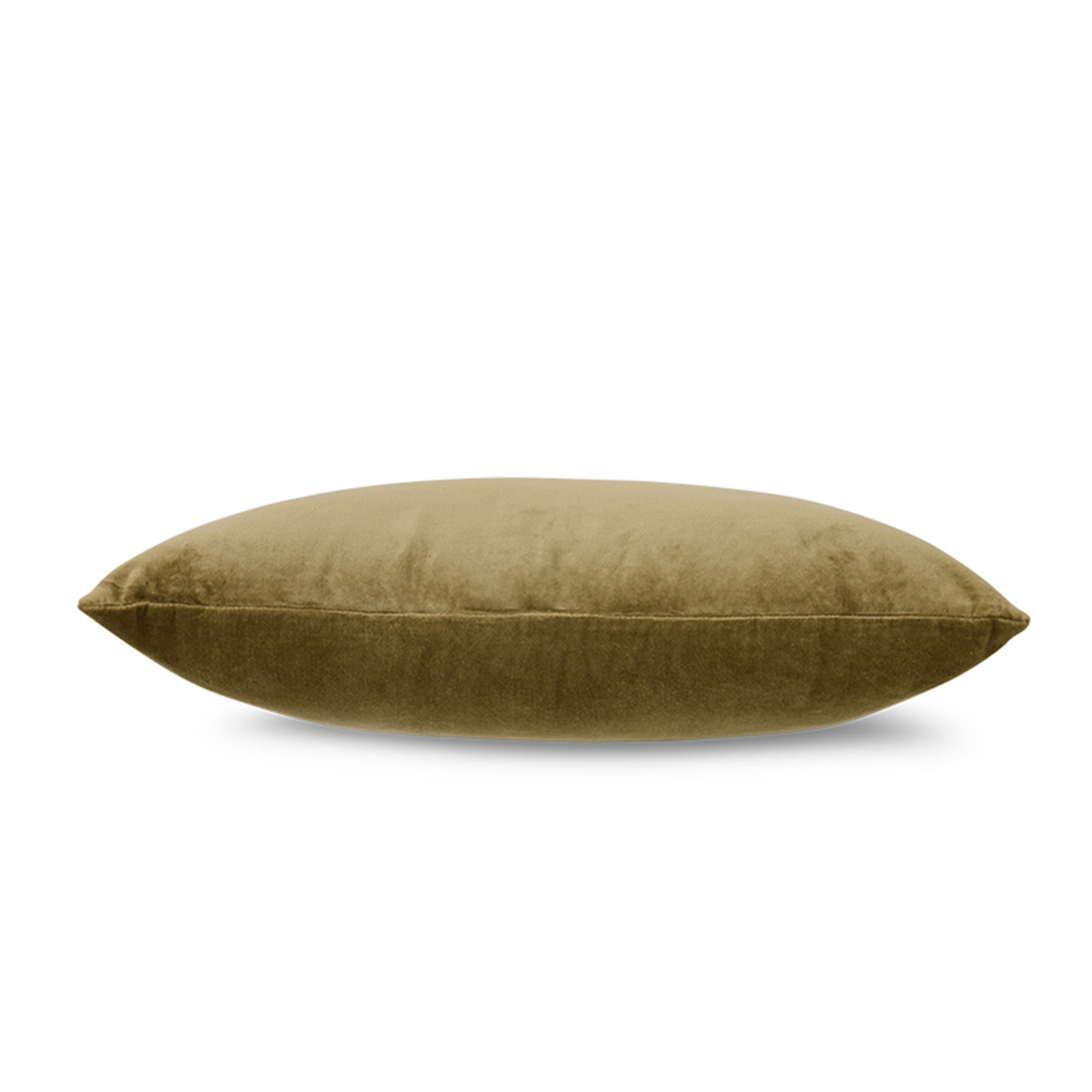 Velvet Decorative Cushion Army Green 60x40
