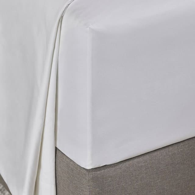 Satin Spannbettlaken Weiß 270x270