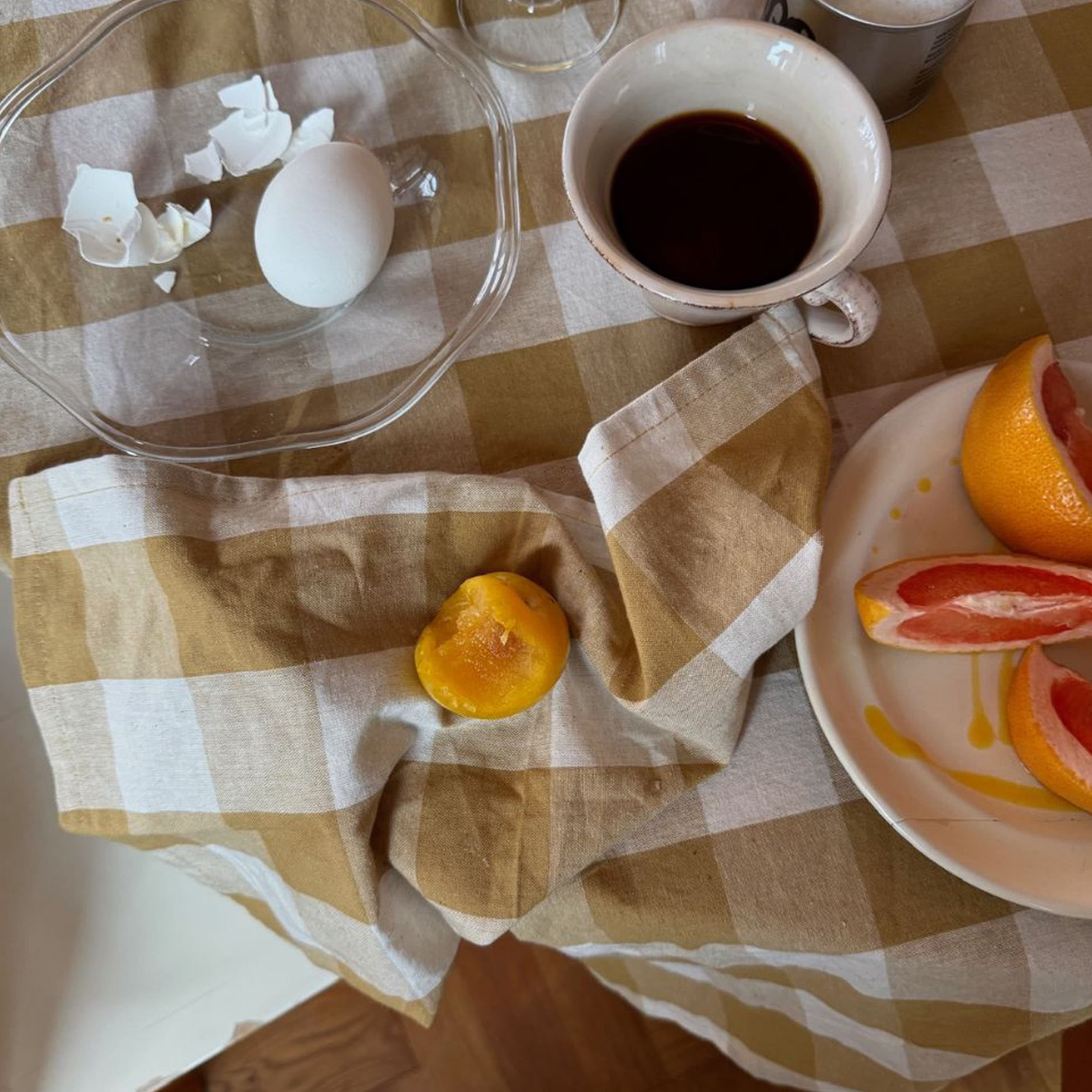 Ruth Napkin Yellow/White 40x40 4-pack