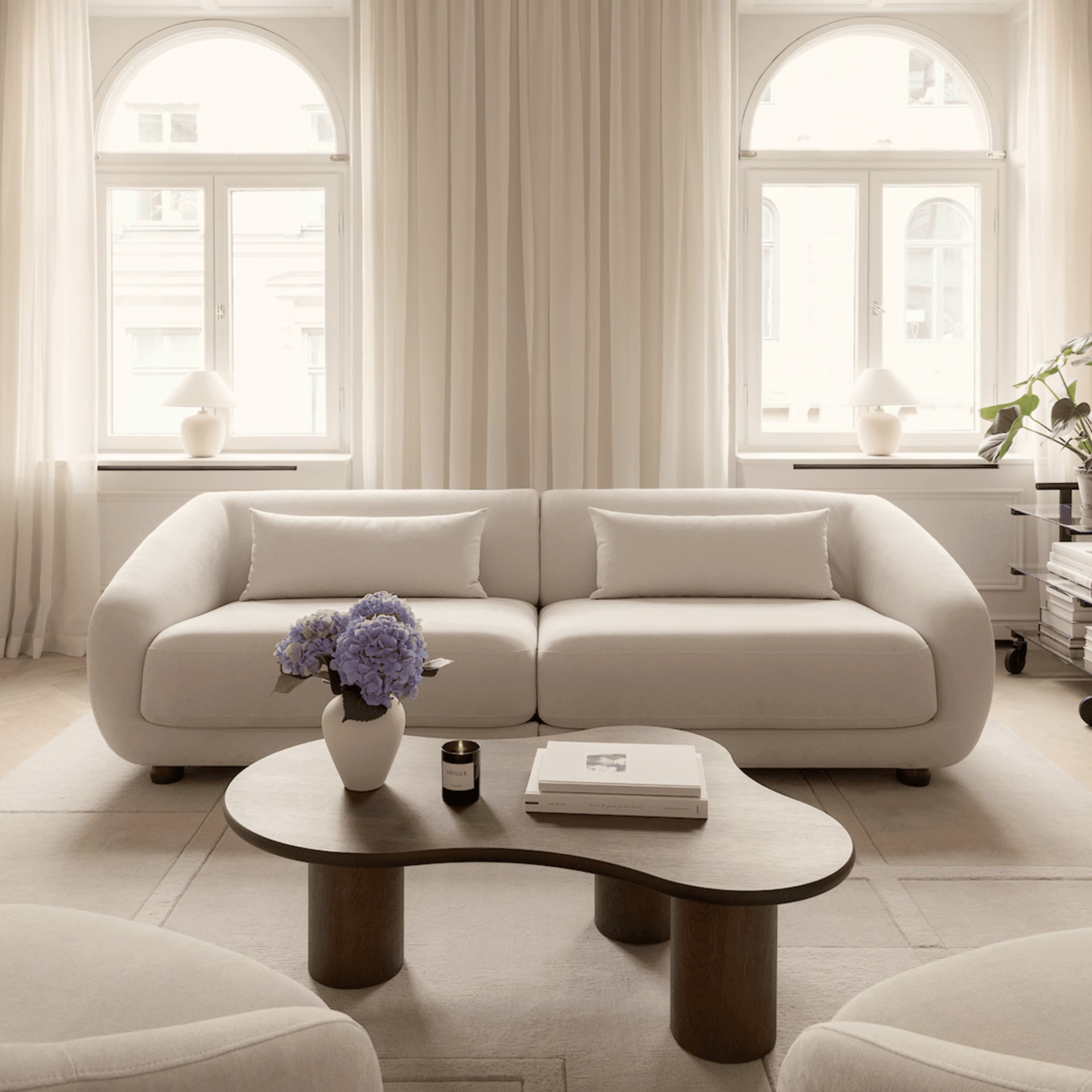 Alba 3-seater Sofa Beige 258cm
