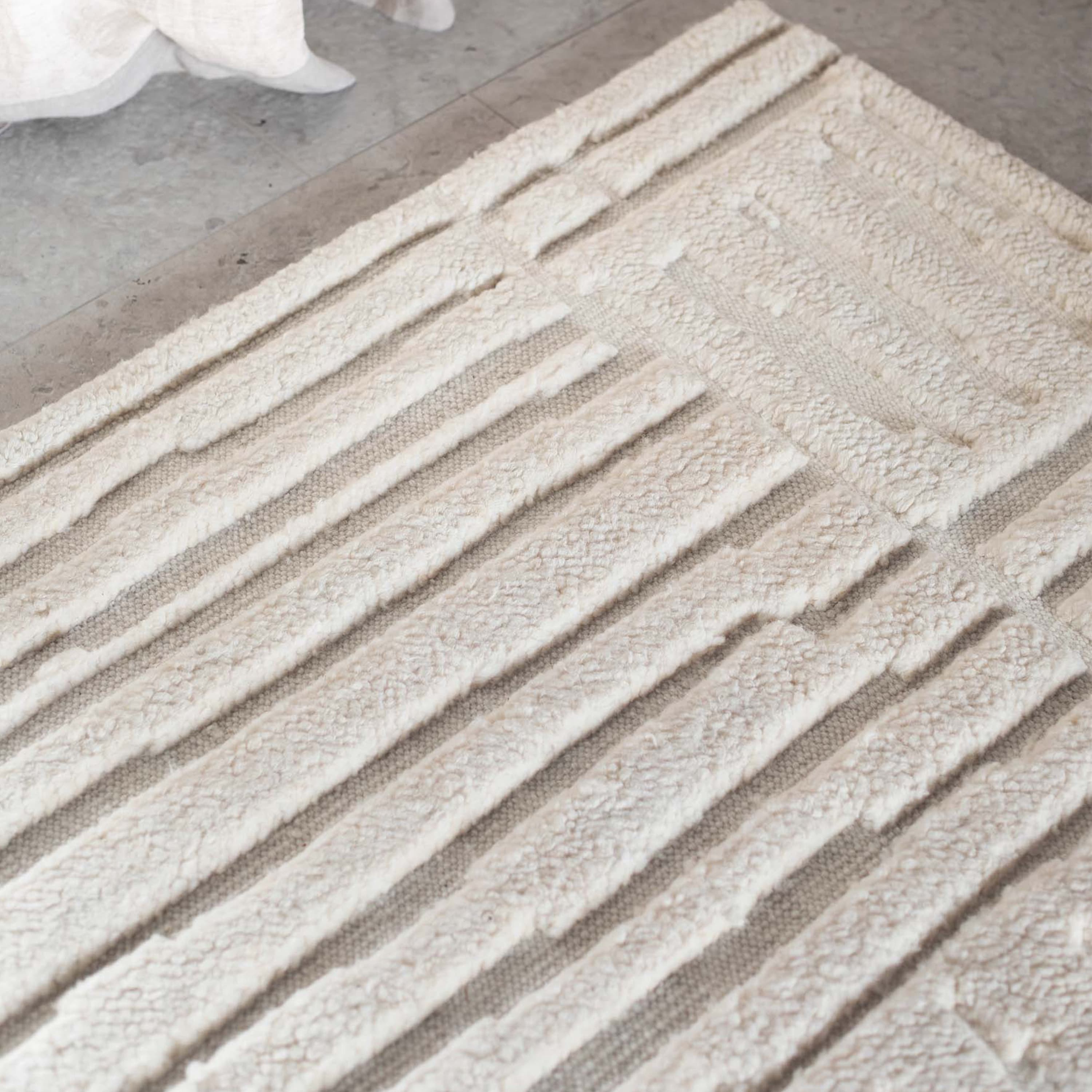 Sandnes Wollteppich Weiß 200x300