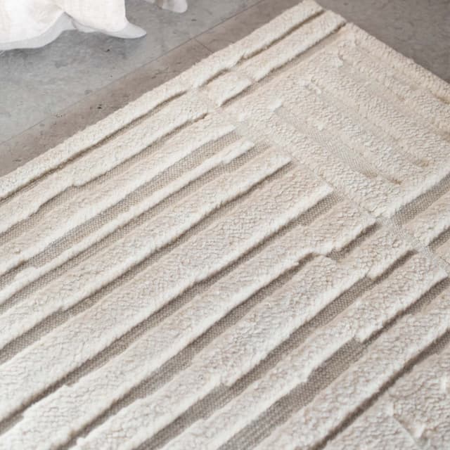 Sandnes Wollteppich Weiß 200x300