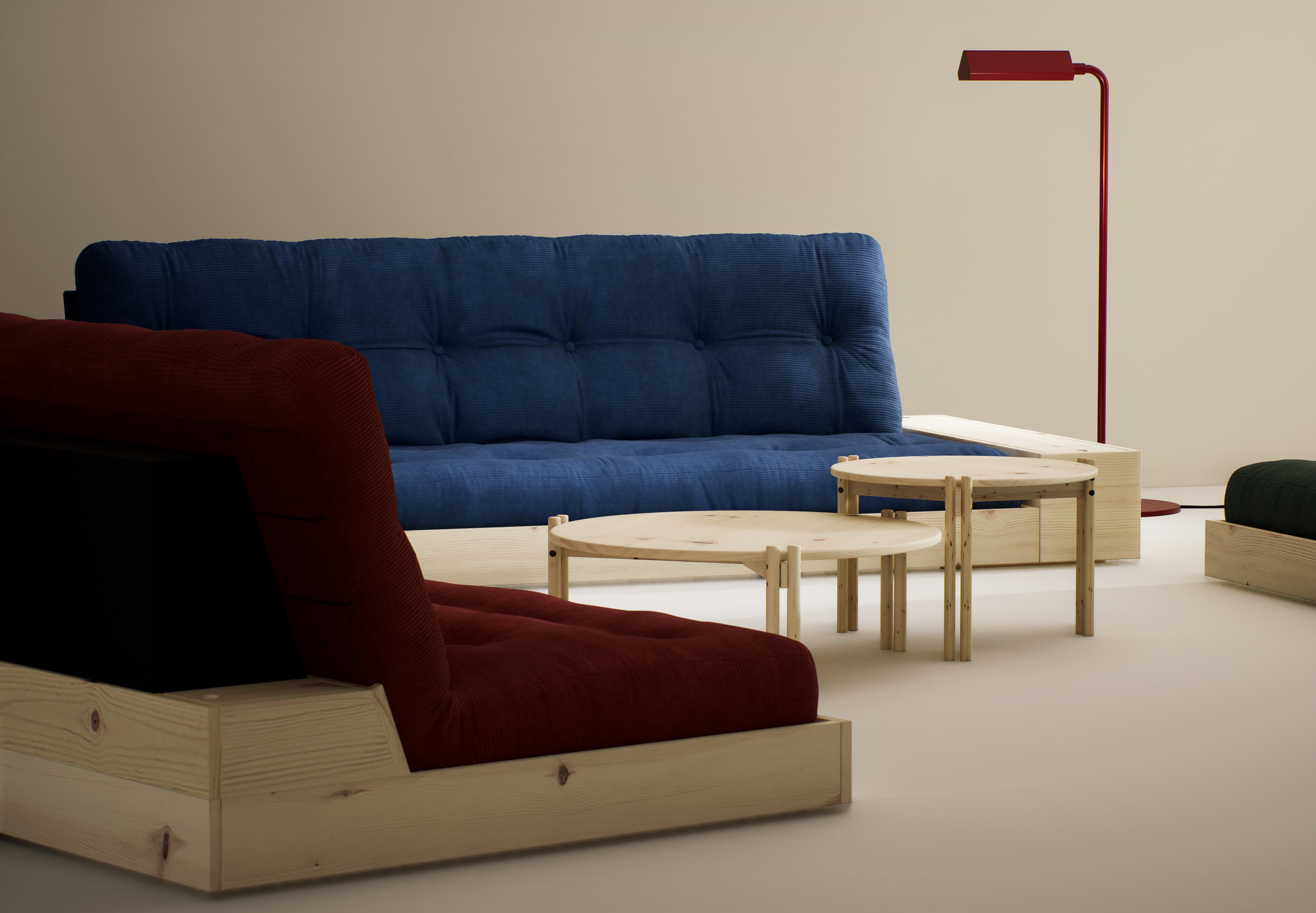 Sticks Couchtisch Natur Niedrig