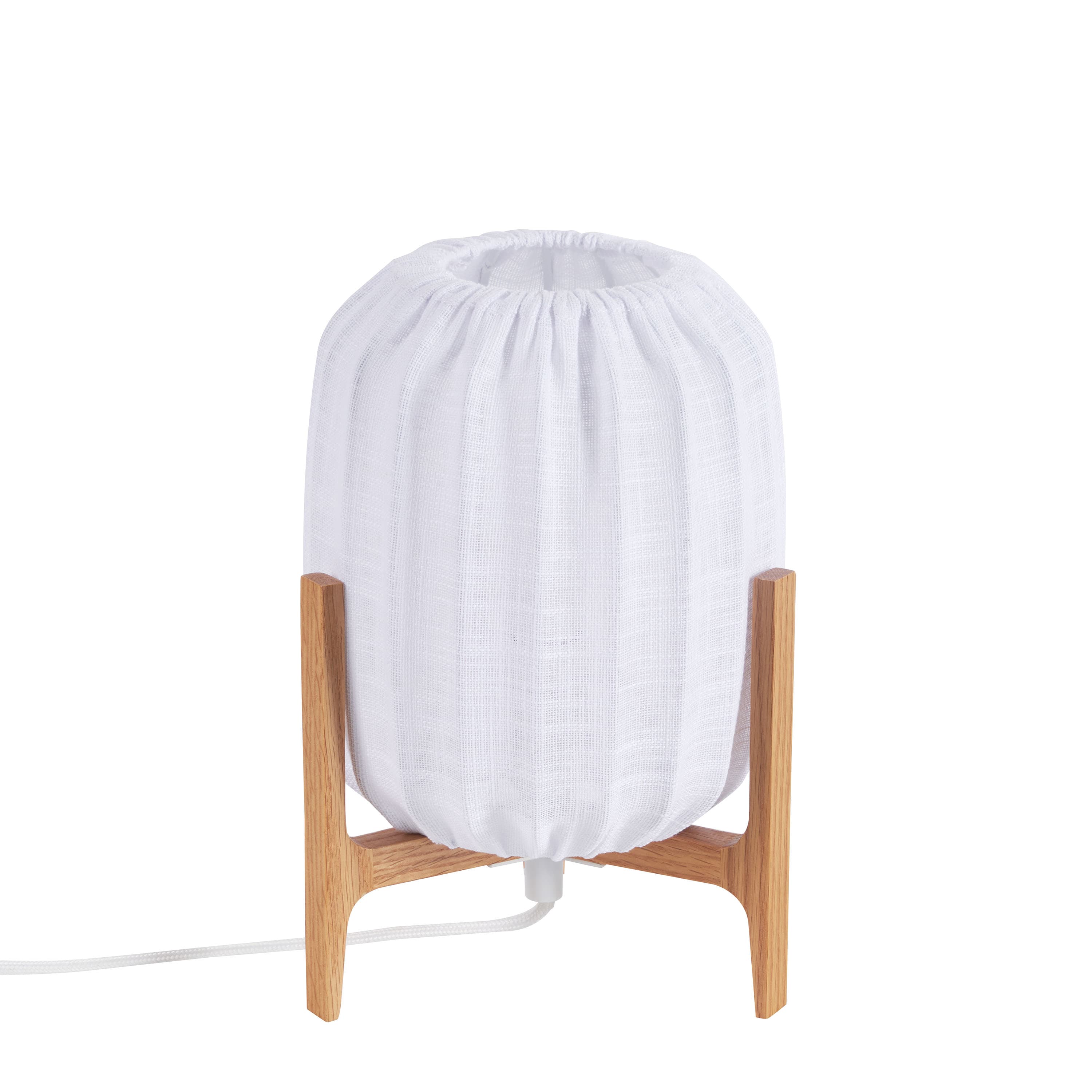 Prisma Mini Tischleuchte Oak/White 24cm