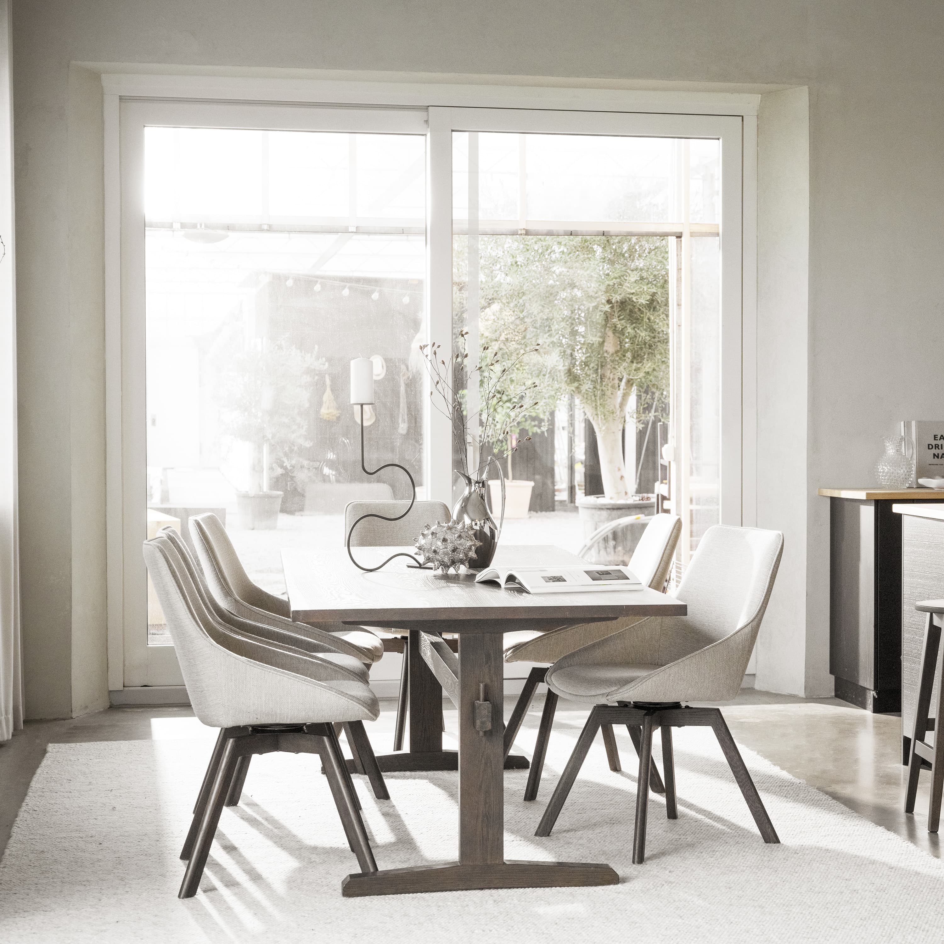 Alison Esszimmerstuhl Hellbeige/Braune Eiche