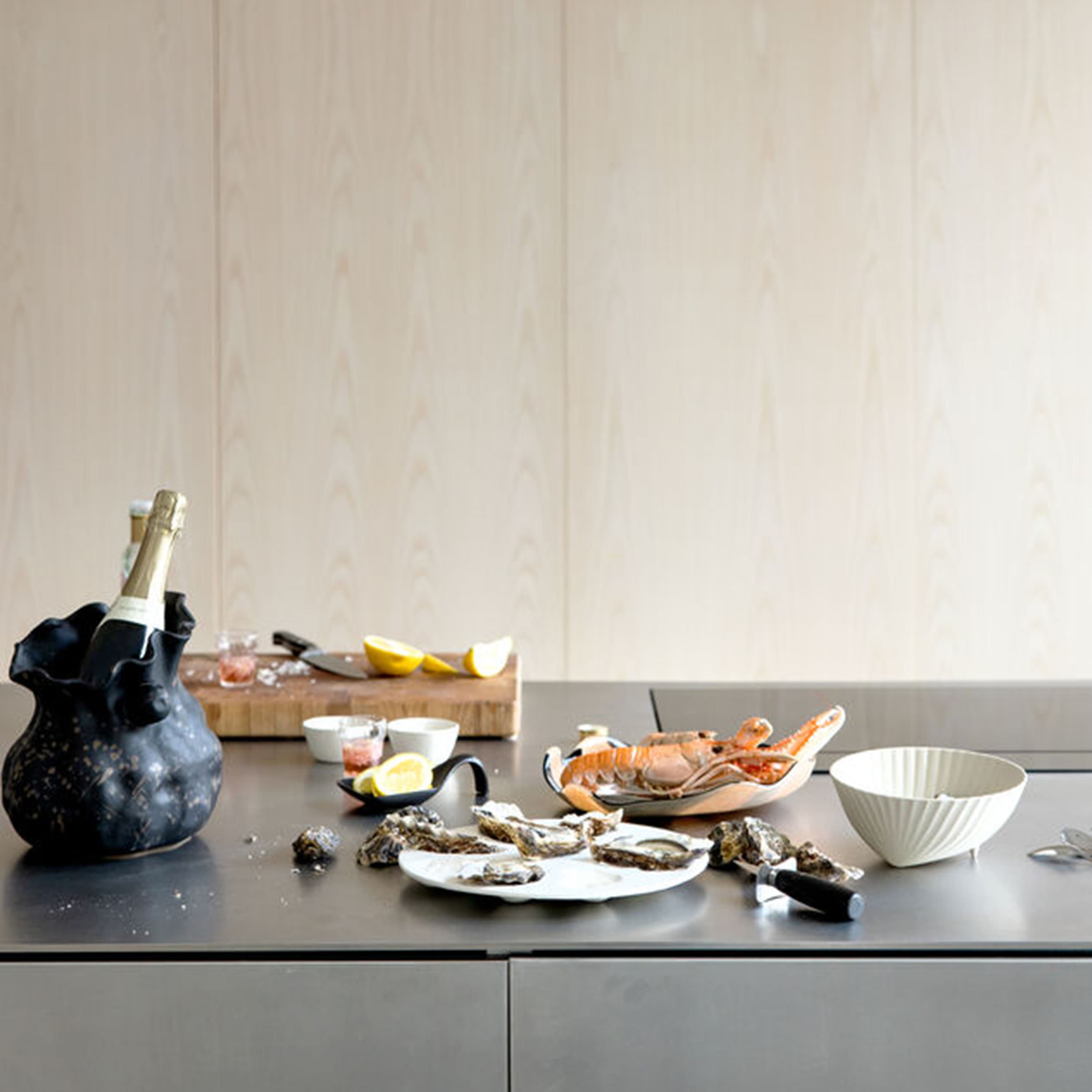 Oyster Servierplatte Weiß Ø27