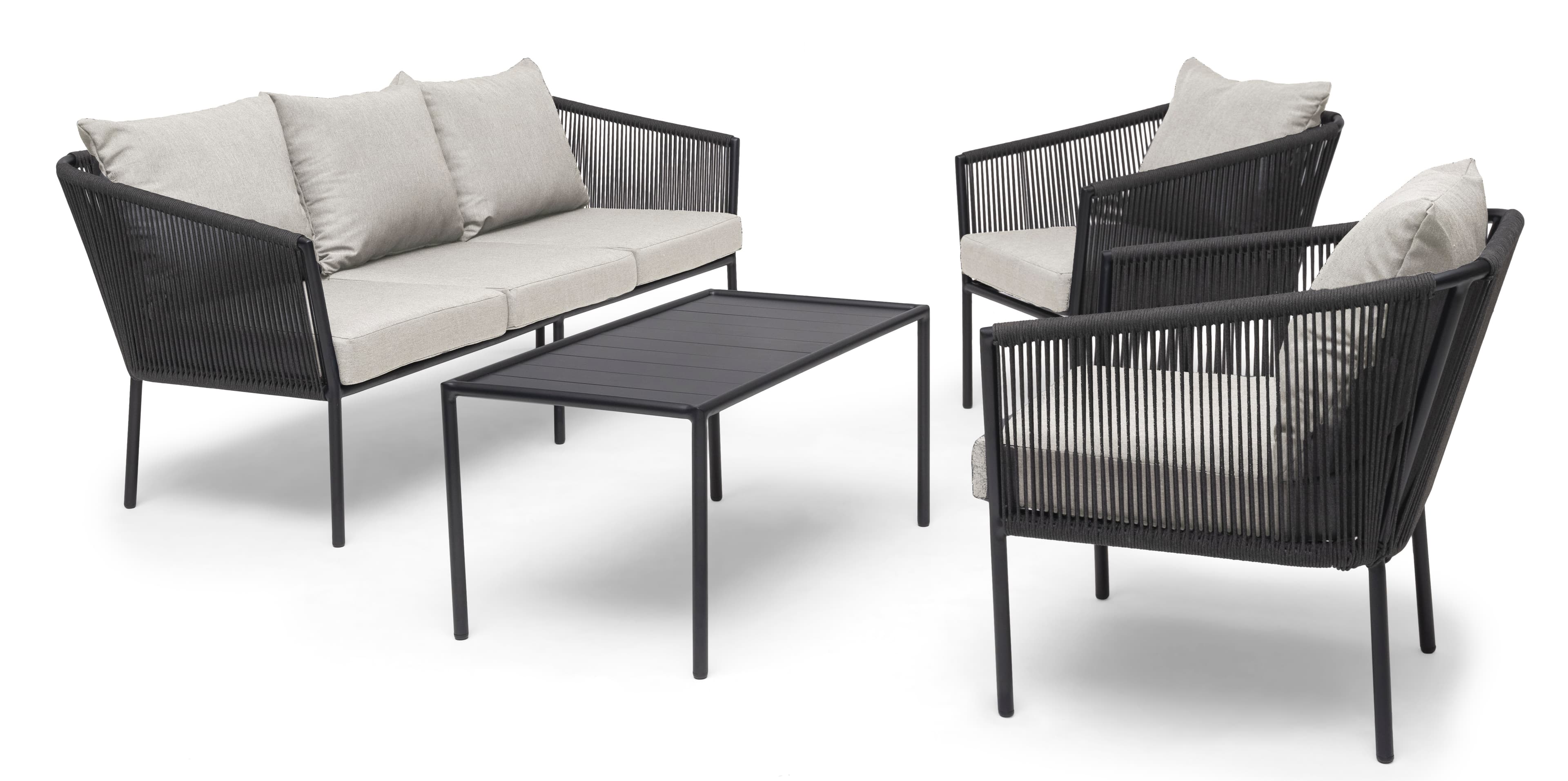 Lersund Sofagruppe Schwarz/Grau