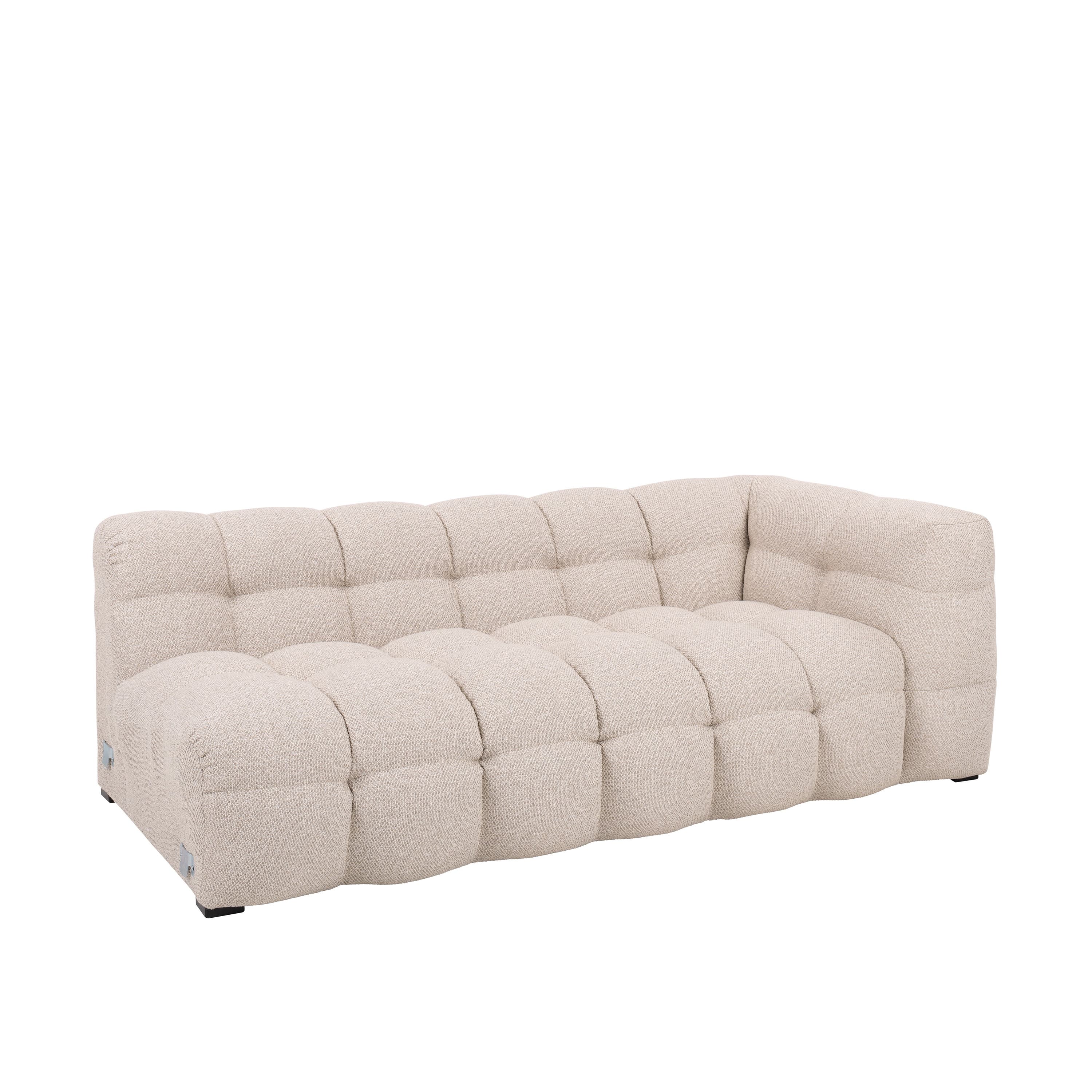 Billie 3-Sitzer Sofa Modul Rechts Armlehne Beige Bouclé 202cm