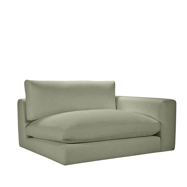 Capri 1,5-Sitzer-Sofamodul mit rechter Armlehne Green 142cm