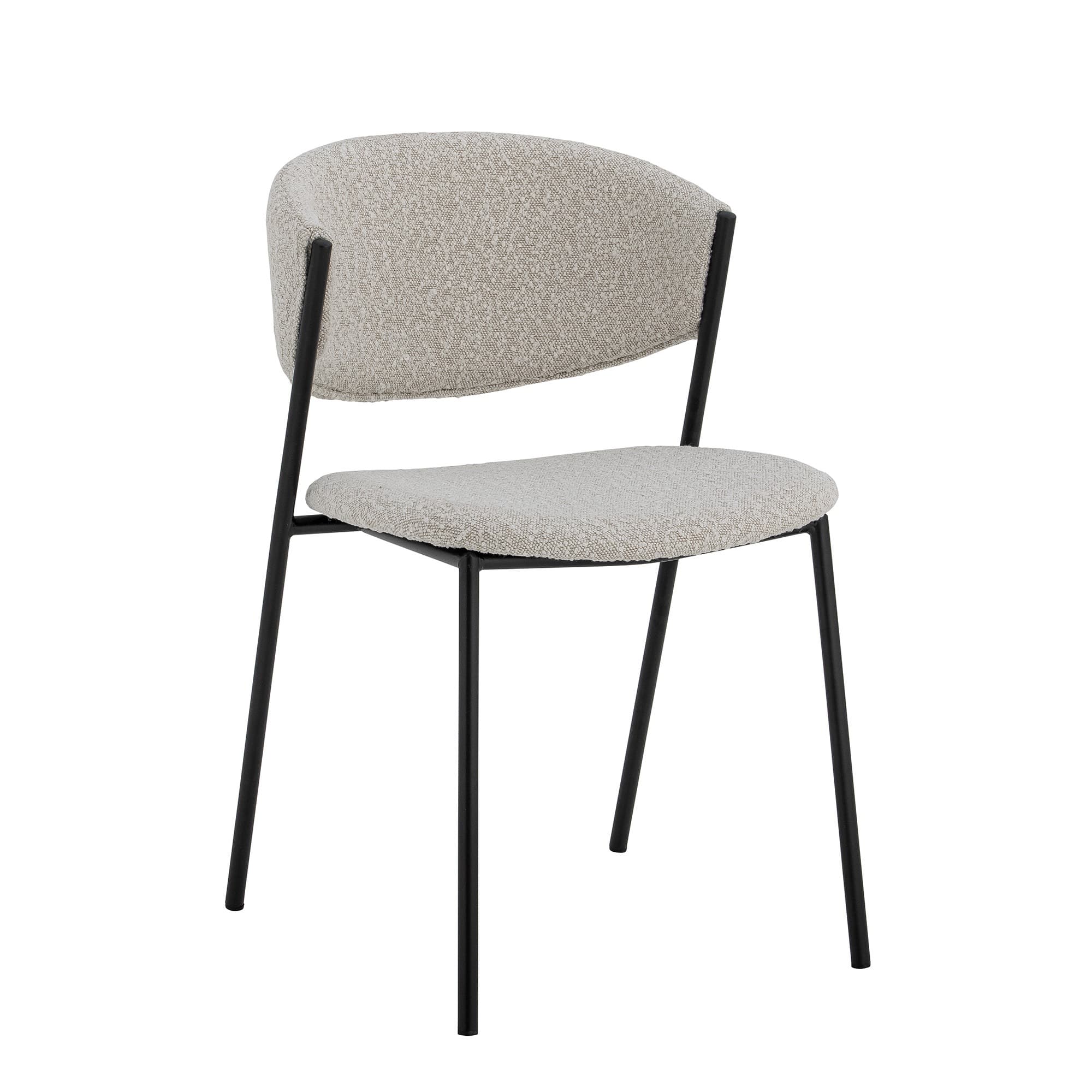Marlo Stuhl Bouclé Weiß