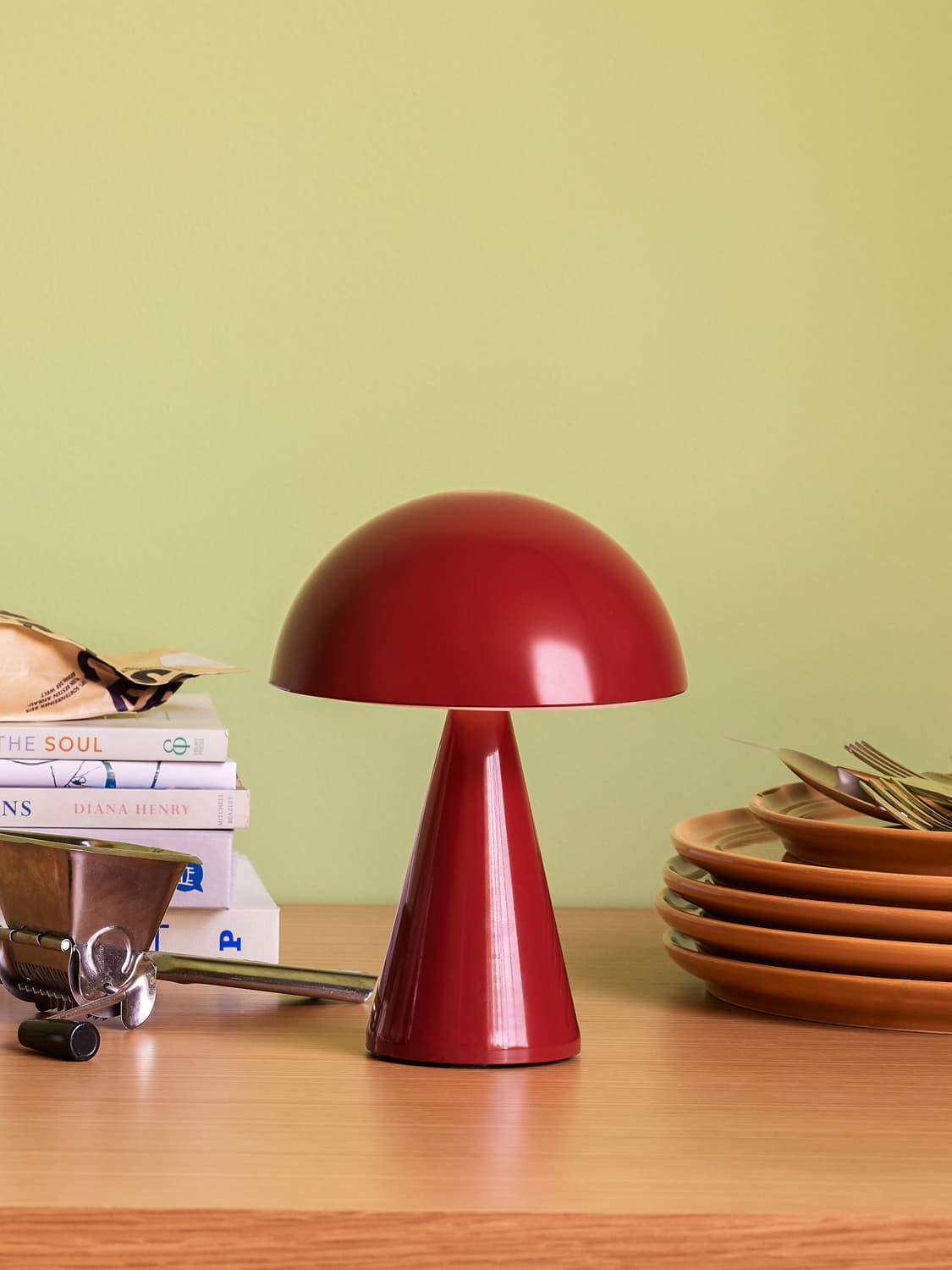 Mush Tragbare Tischlampe Rot 20cm