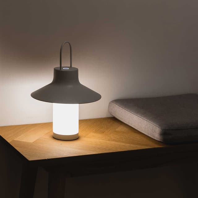 Shadow Portable Table Lamp Grey/Beige Ø25