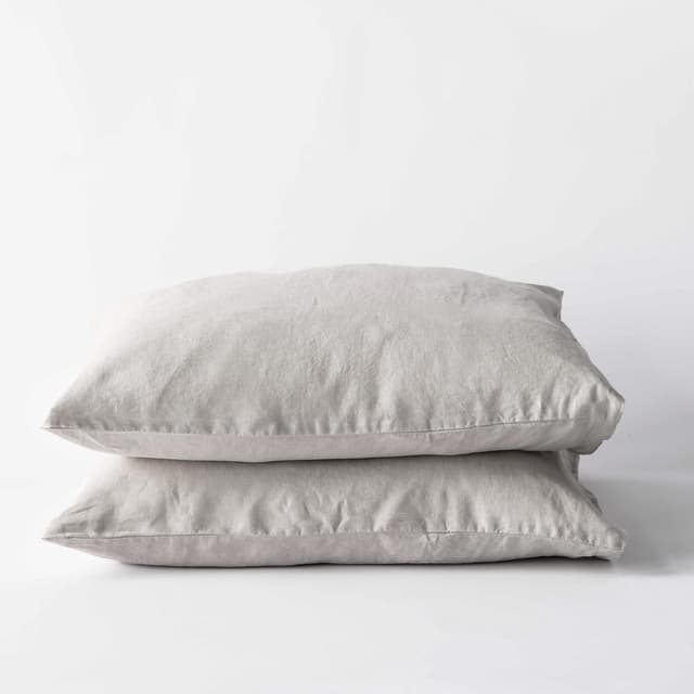 Pillowcase Linen Warm Grey 50x60 Set of 2