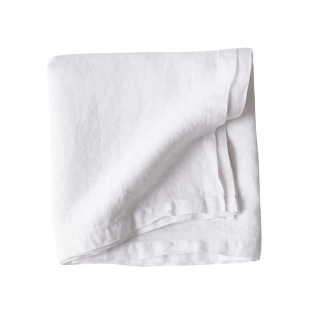 Leinentischdecke Bleached White 175x175