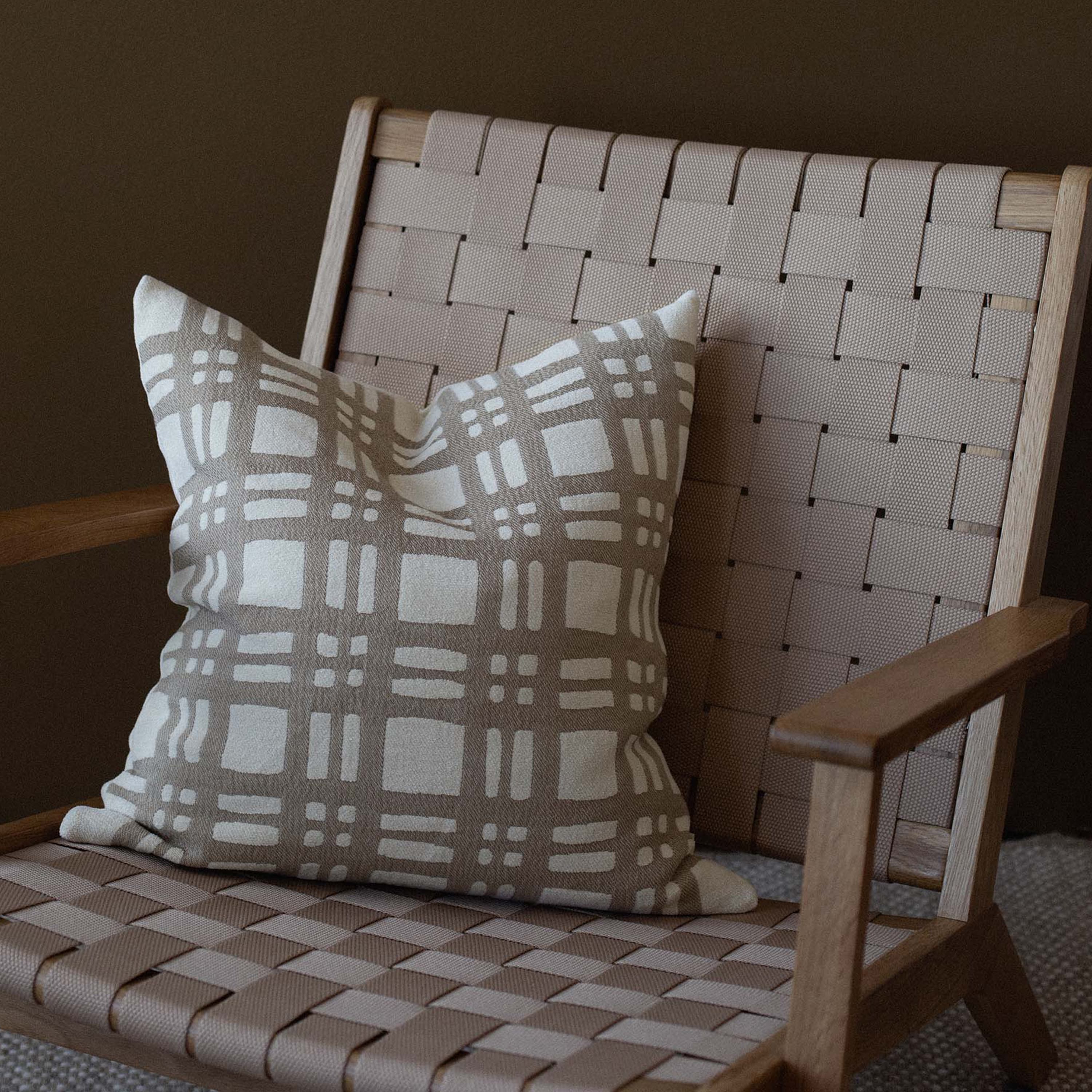Camille Kuddfodral Beige/Offwhite 50x50