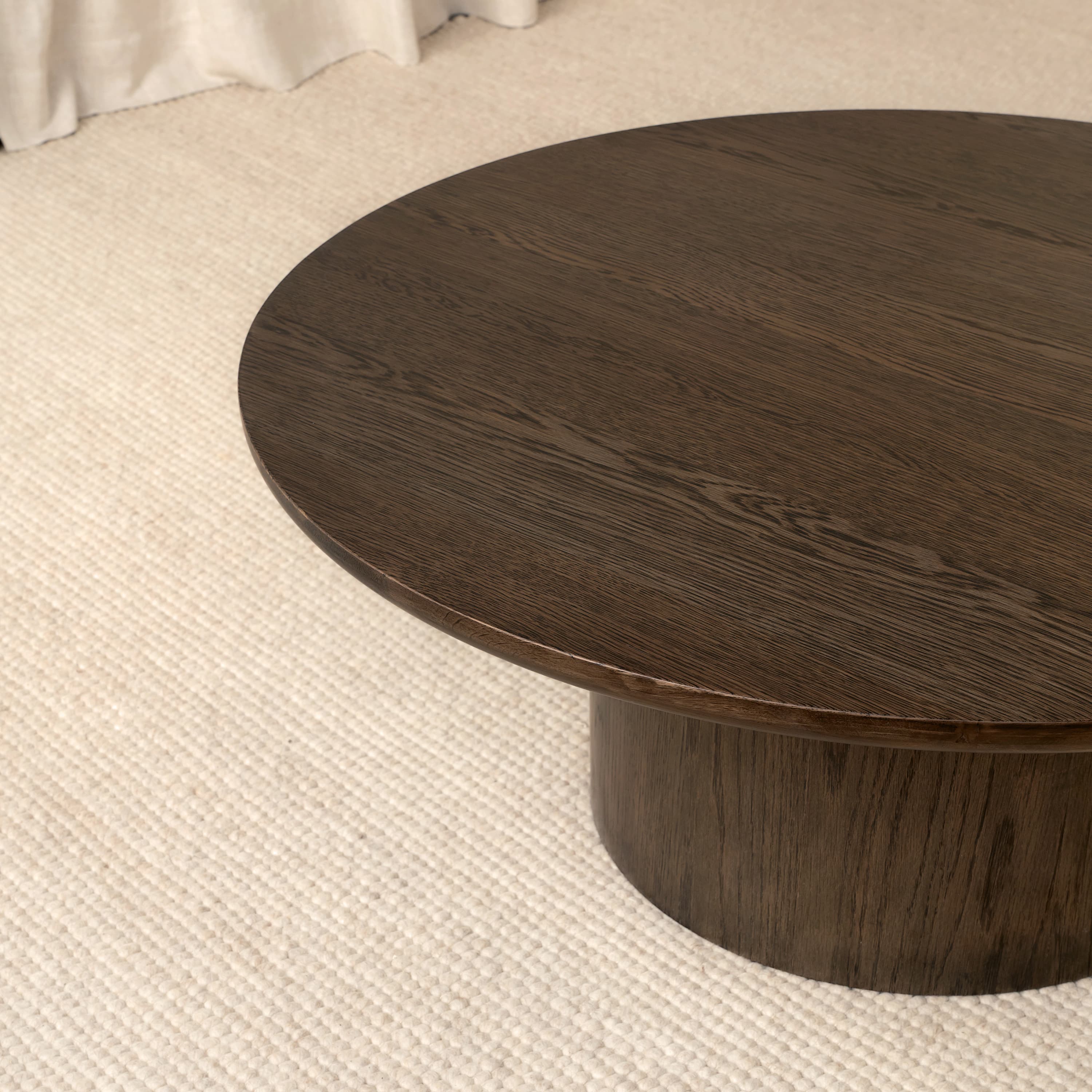Gia Couchtisch Braun gebeizte Eiche 90 cm