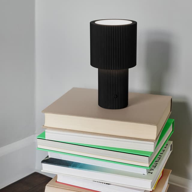 Iluma Portable Table Lamp Jet Black 22cm