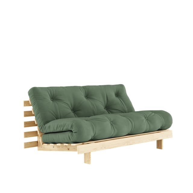 Roots Schlafsofa Natur/Olivgrün 160cm