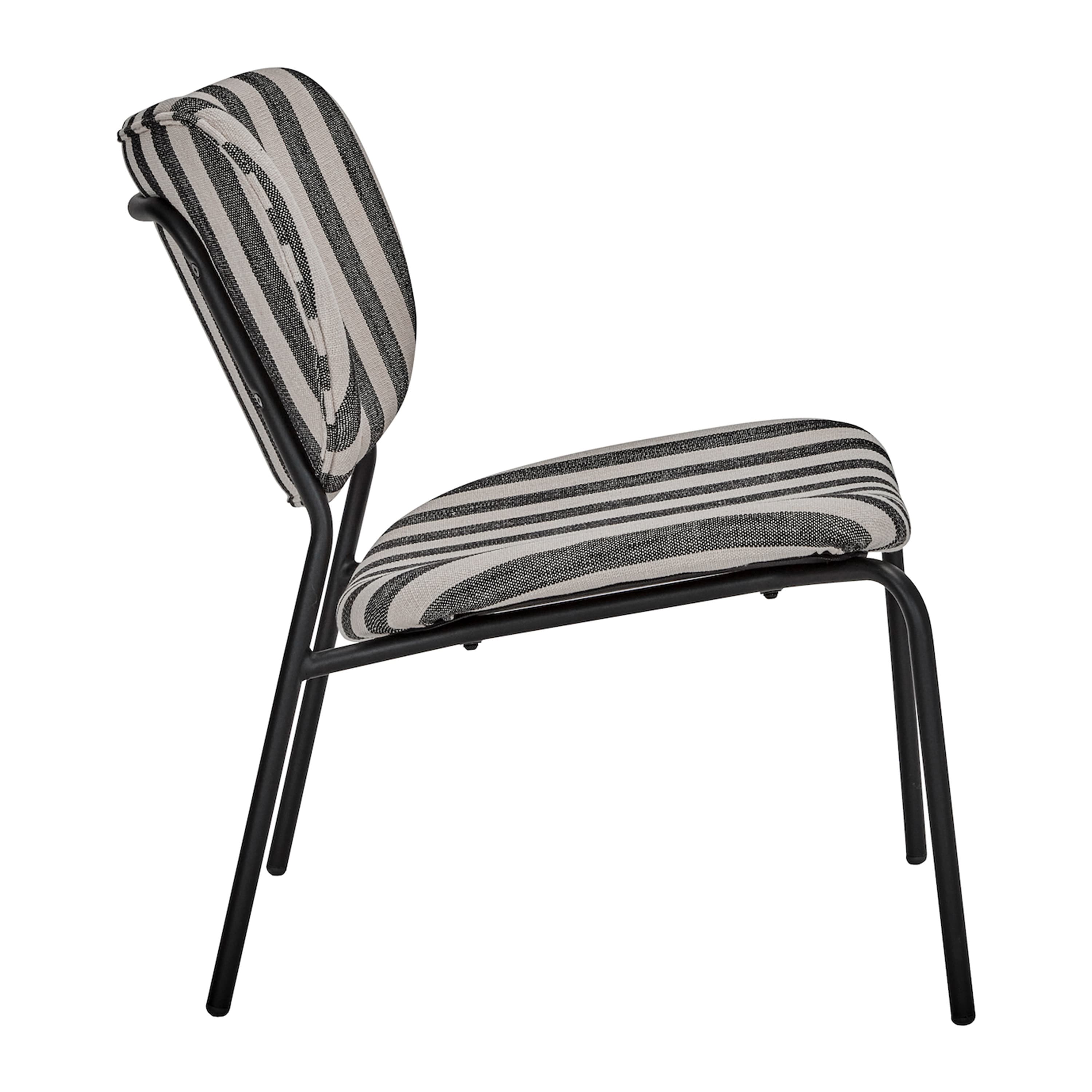 Longa Loungesessel Schwarz/Off-White