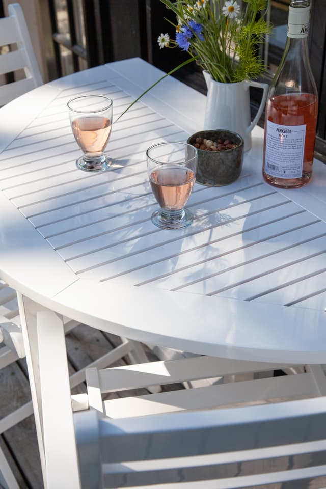 Butterfly Balcony Table White Ø110