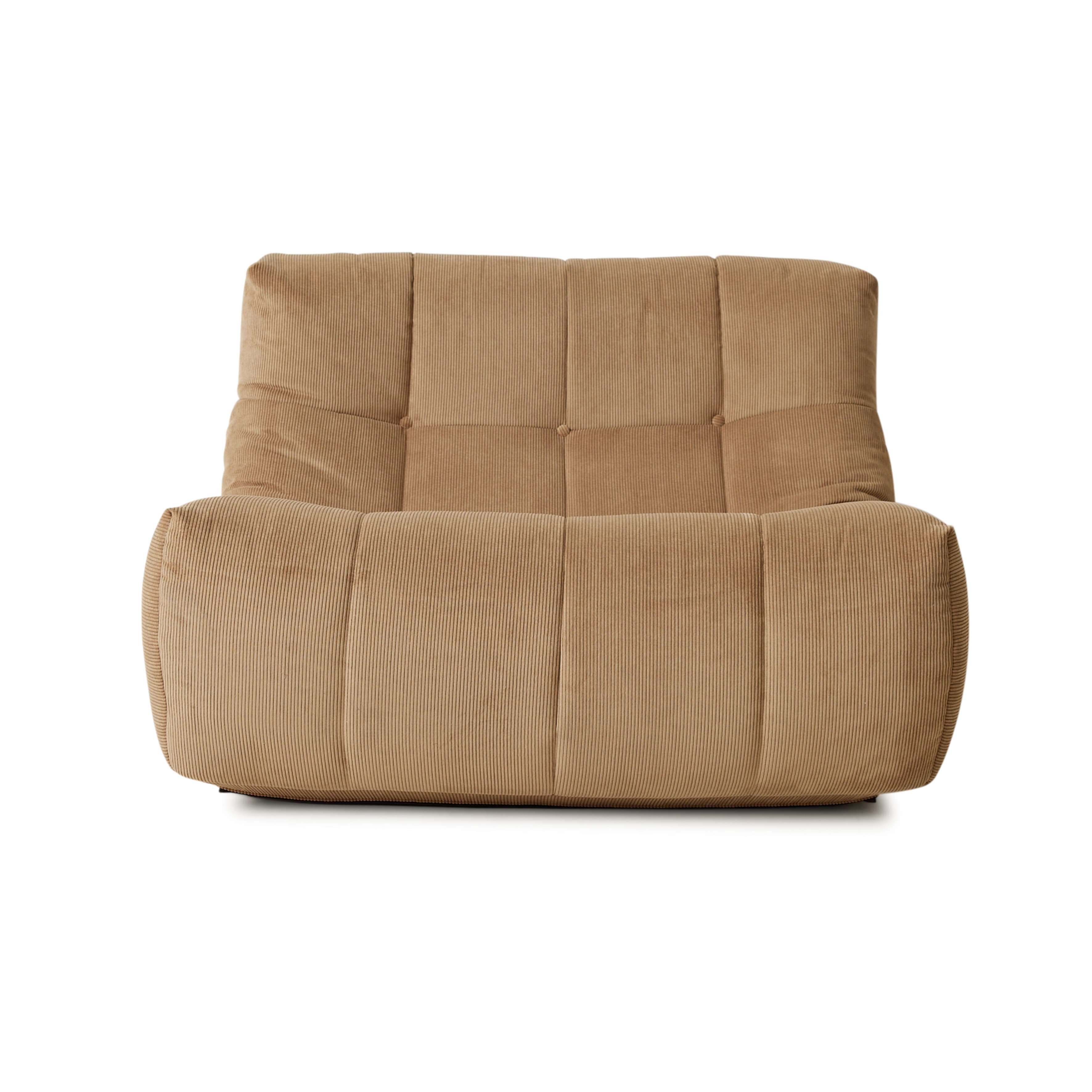 Lazy Lounge Lounge Sessel Corduroy Rippe Braun