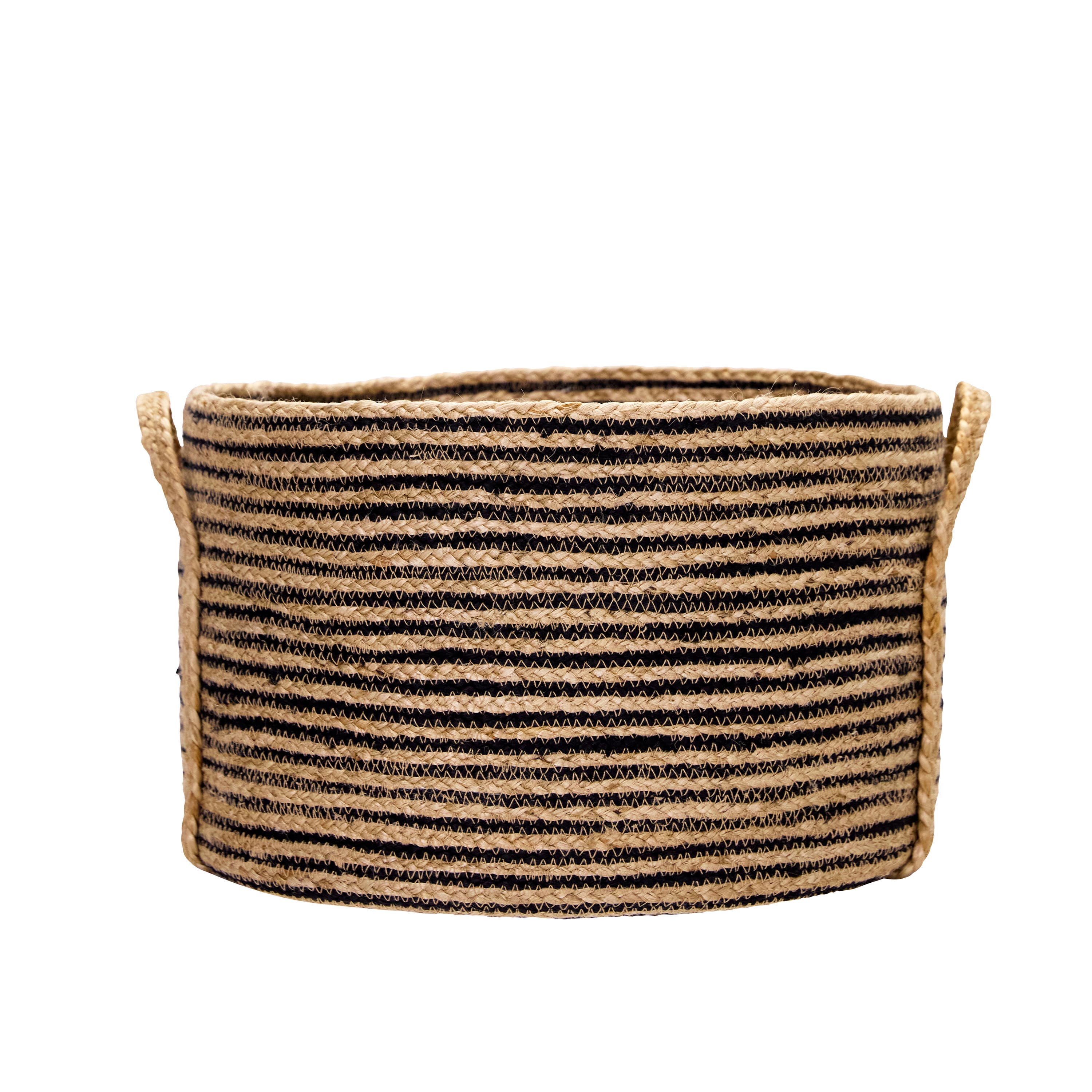 Dungi Basket Low Black/Natural Set of 3