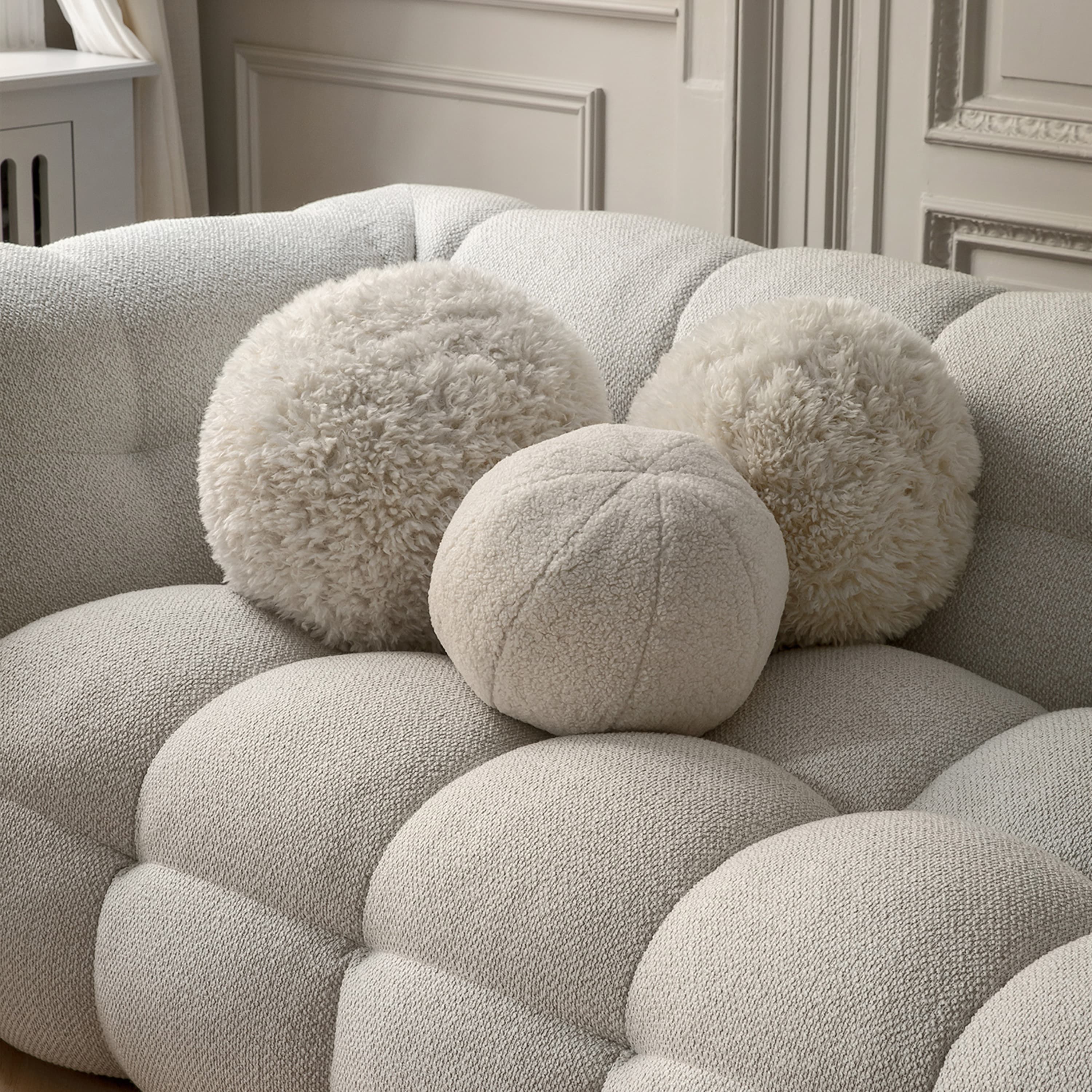 Billie 3-Sitzer Sofa Ivory Bouclé