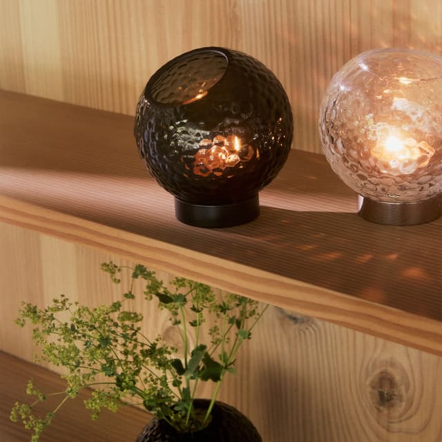 Globe Bubbles Vase Black Ø17