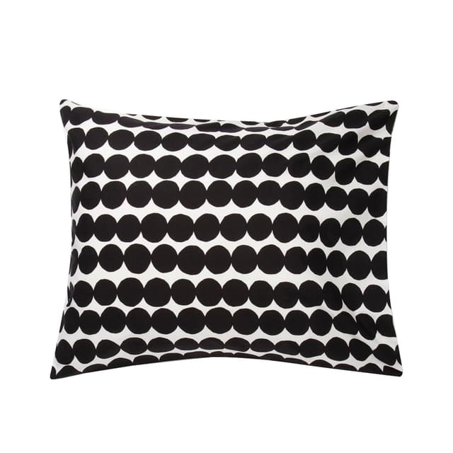 Räsymatto Pillowcase Black/White 50x60