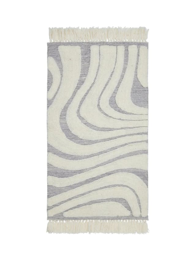 Sita Wollteppich Grau 60x110