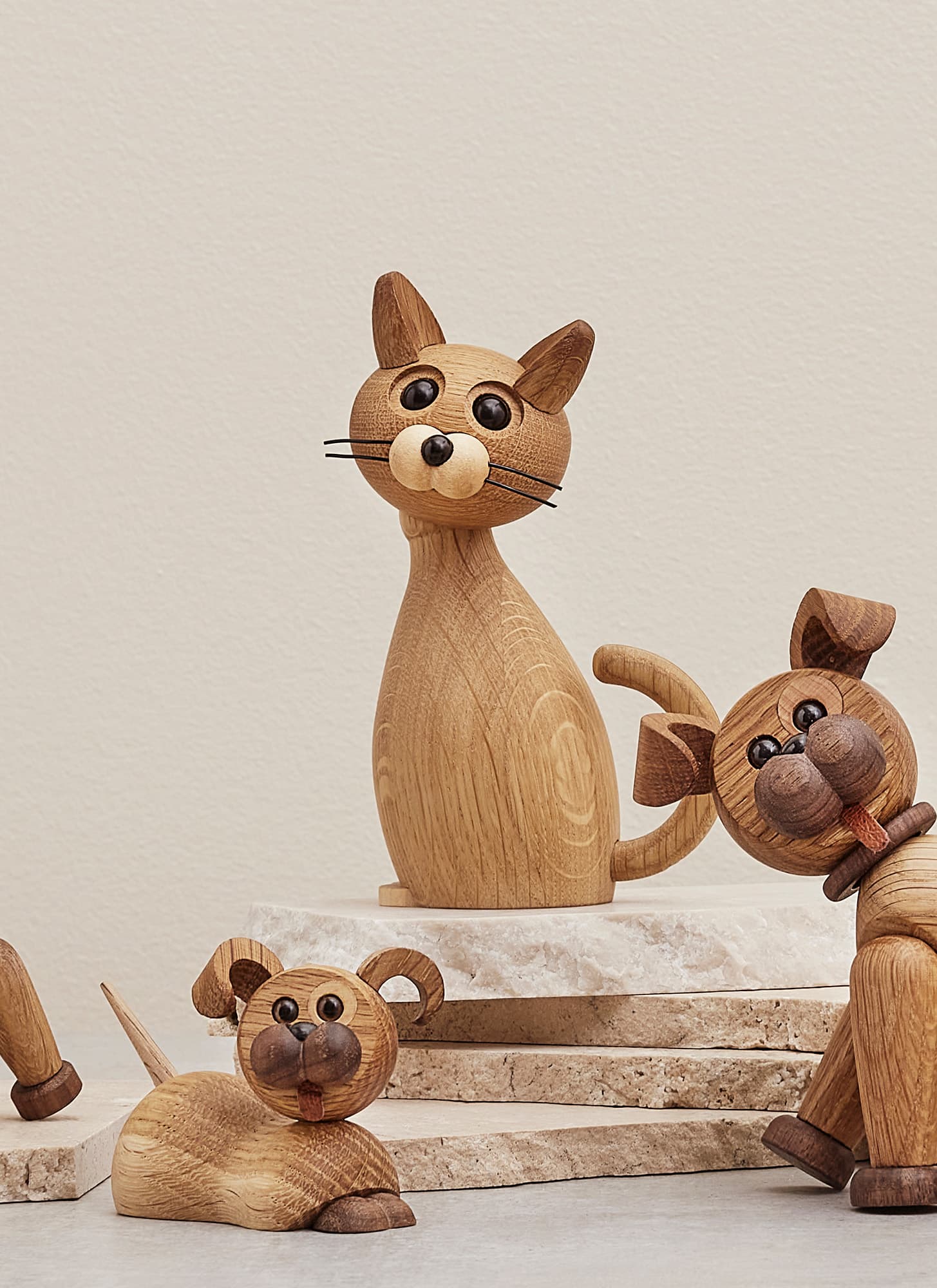 Lucky The Cat Dekoration Eiche 15.9cm