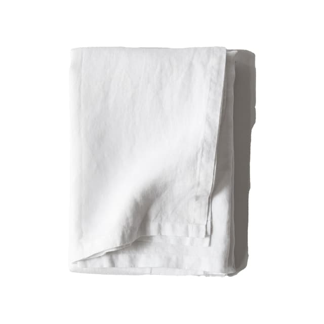Tablecloth Linen Bleached White 145x270
