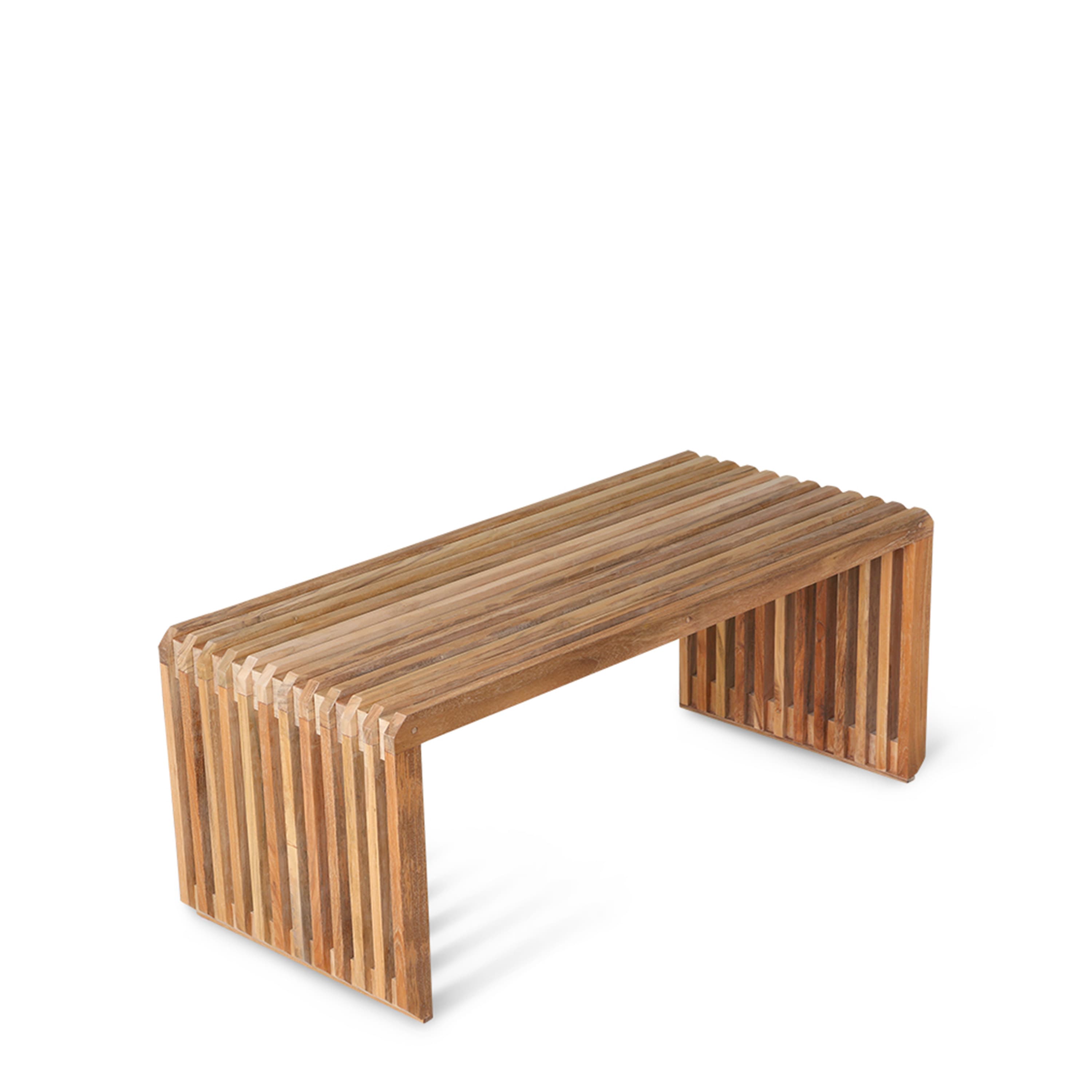 Slatted Bench Teak 96cm