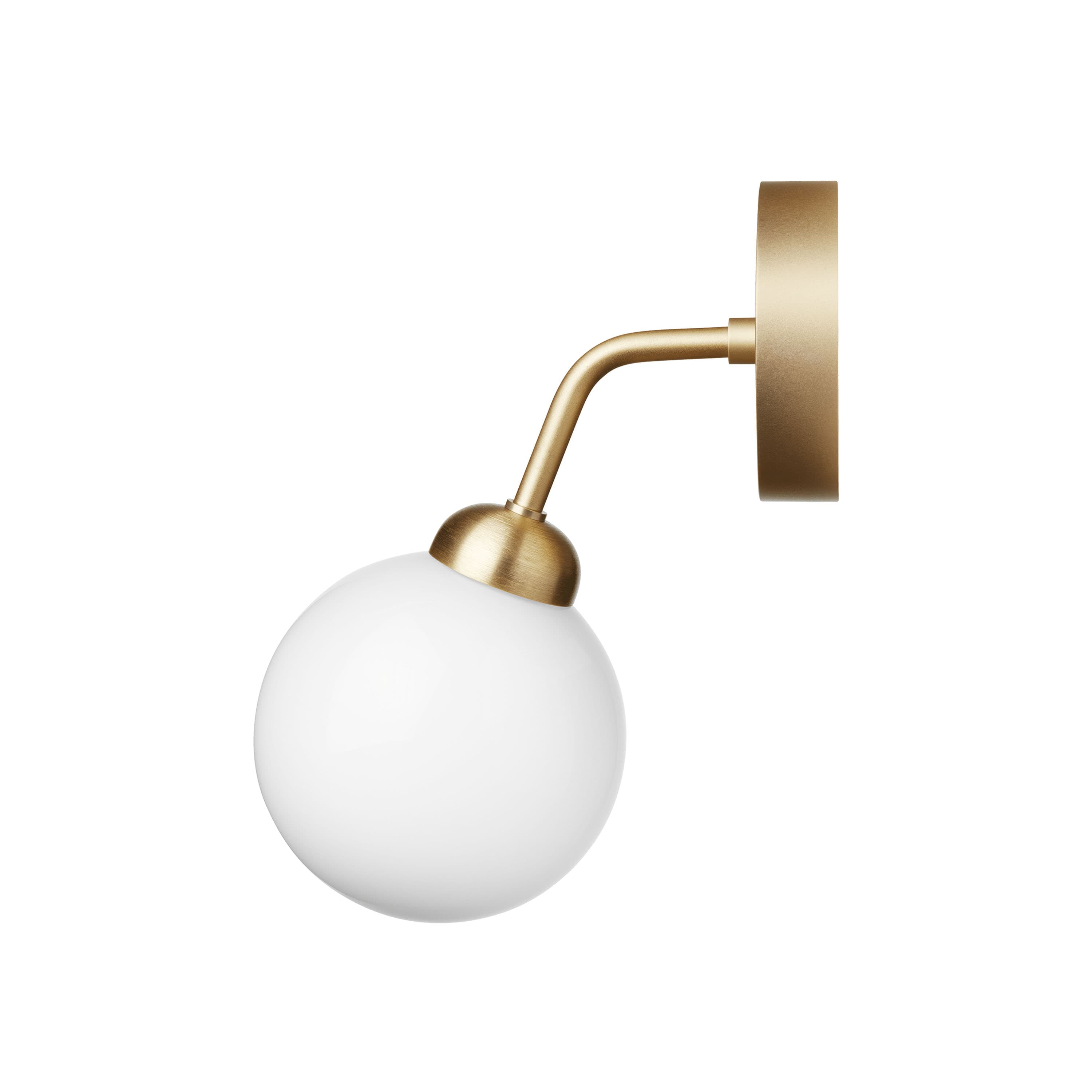 Apiales wall lamp Brushed Brass/Opal