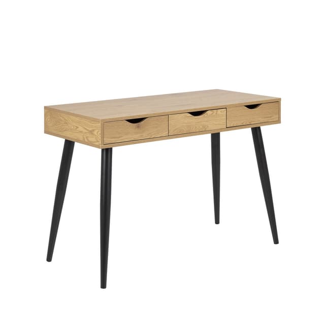 Molly Desk Oak/Black 110cm