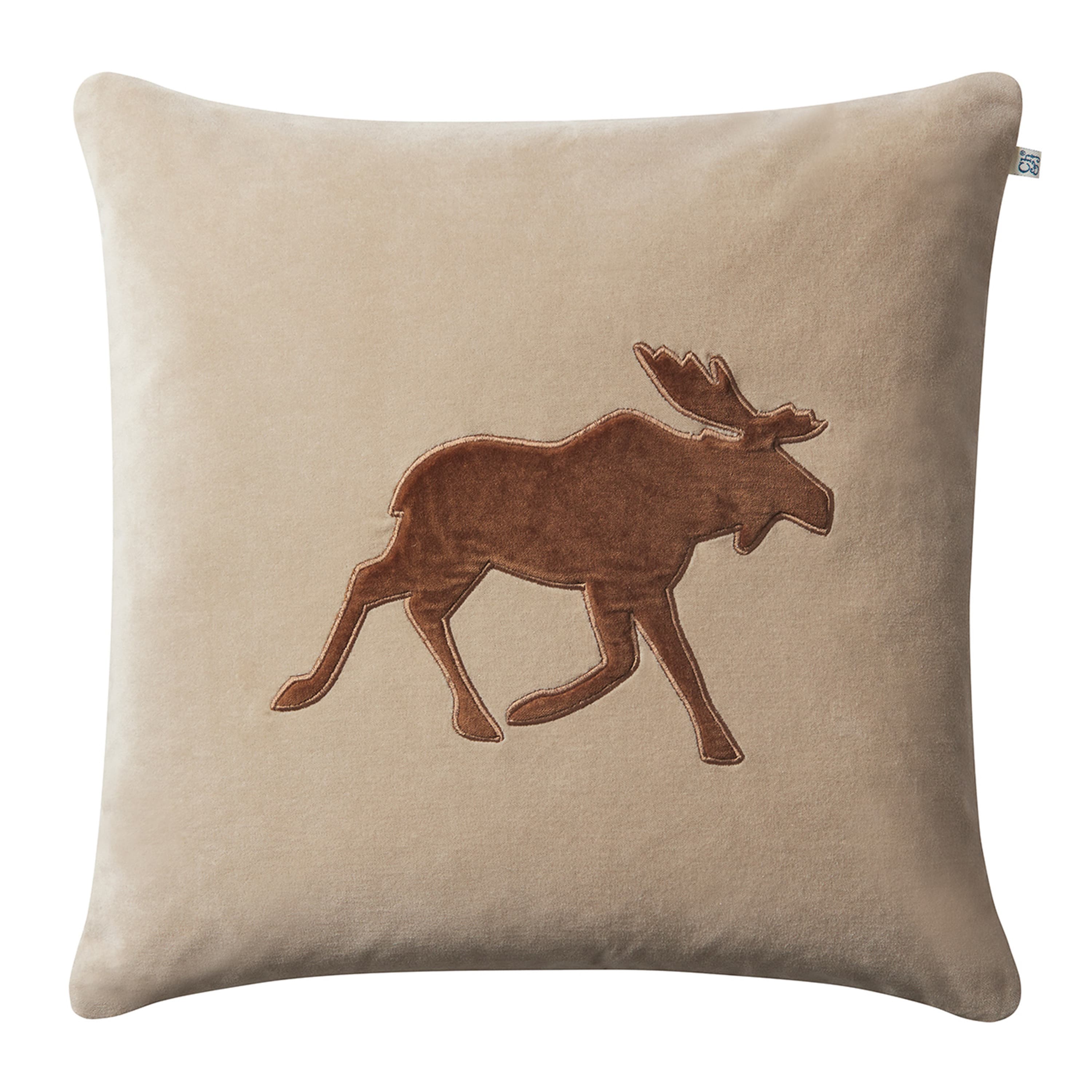 Moose Kissenbezug Samt Tan/Cognac 50x50