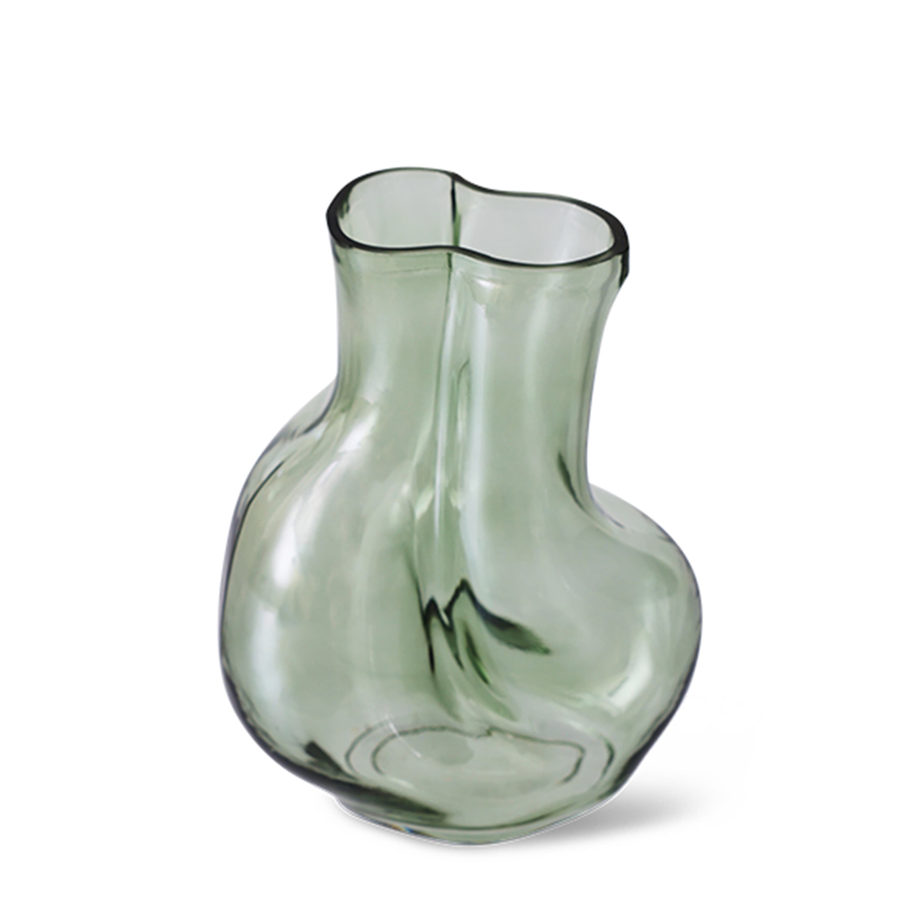 Gleam Vase Glass Olive 22cm