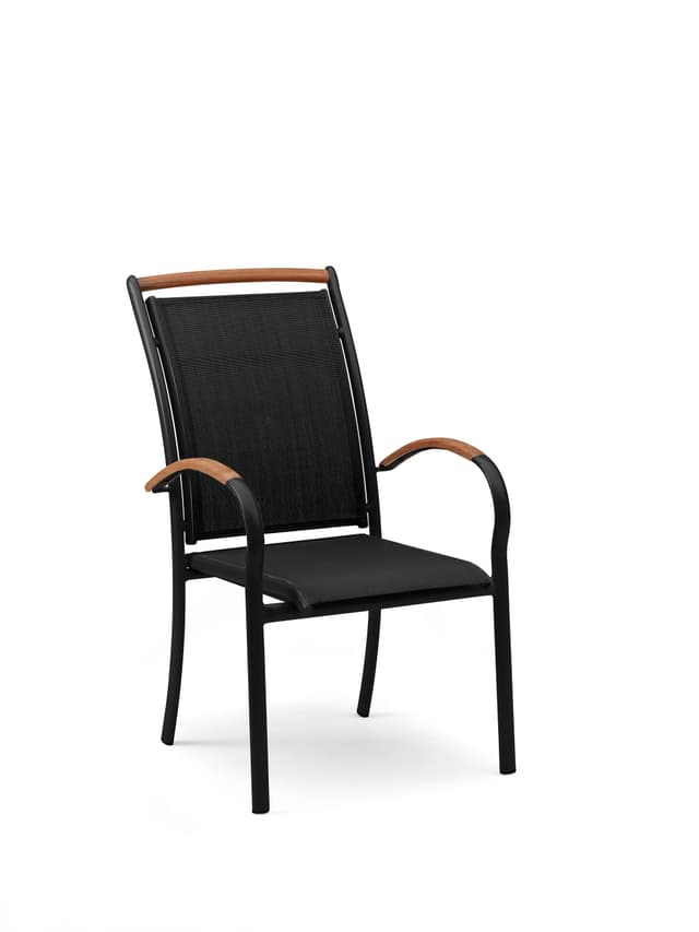 Nydala Stapelstuhl Schwarz/Teak