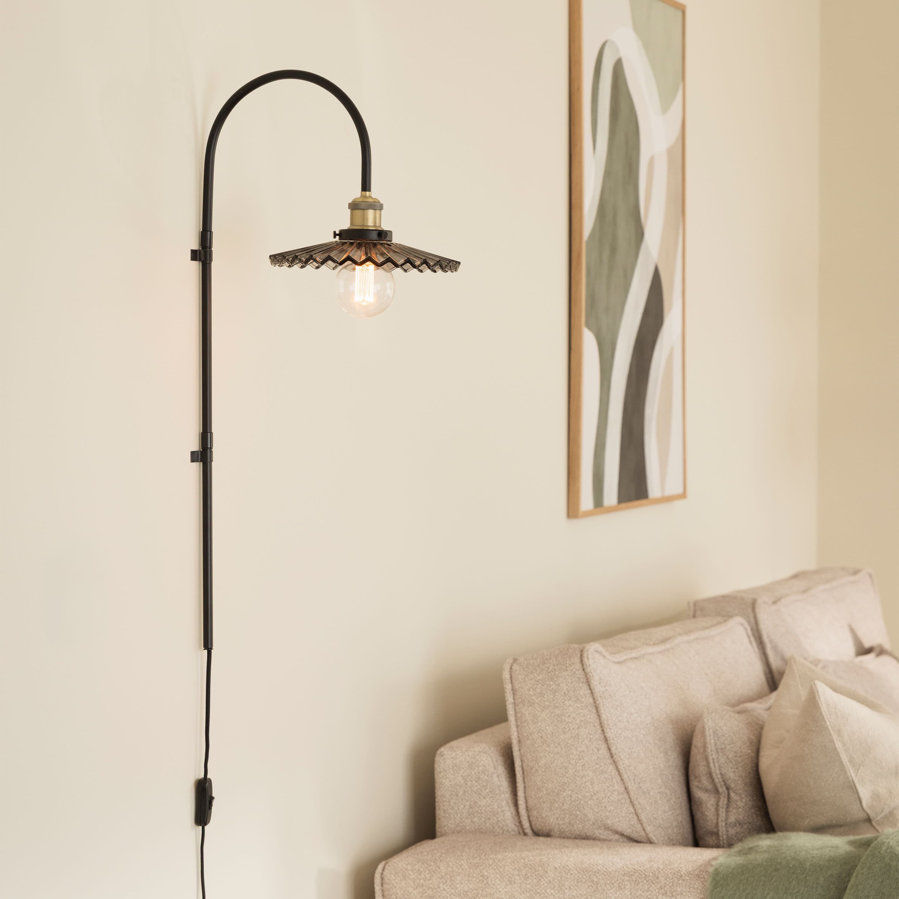 Cobbler Wall lamp Smoke 75cm