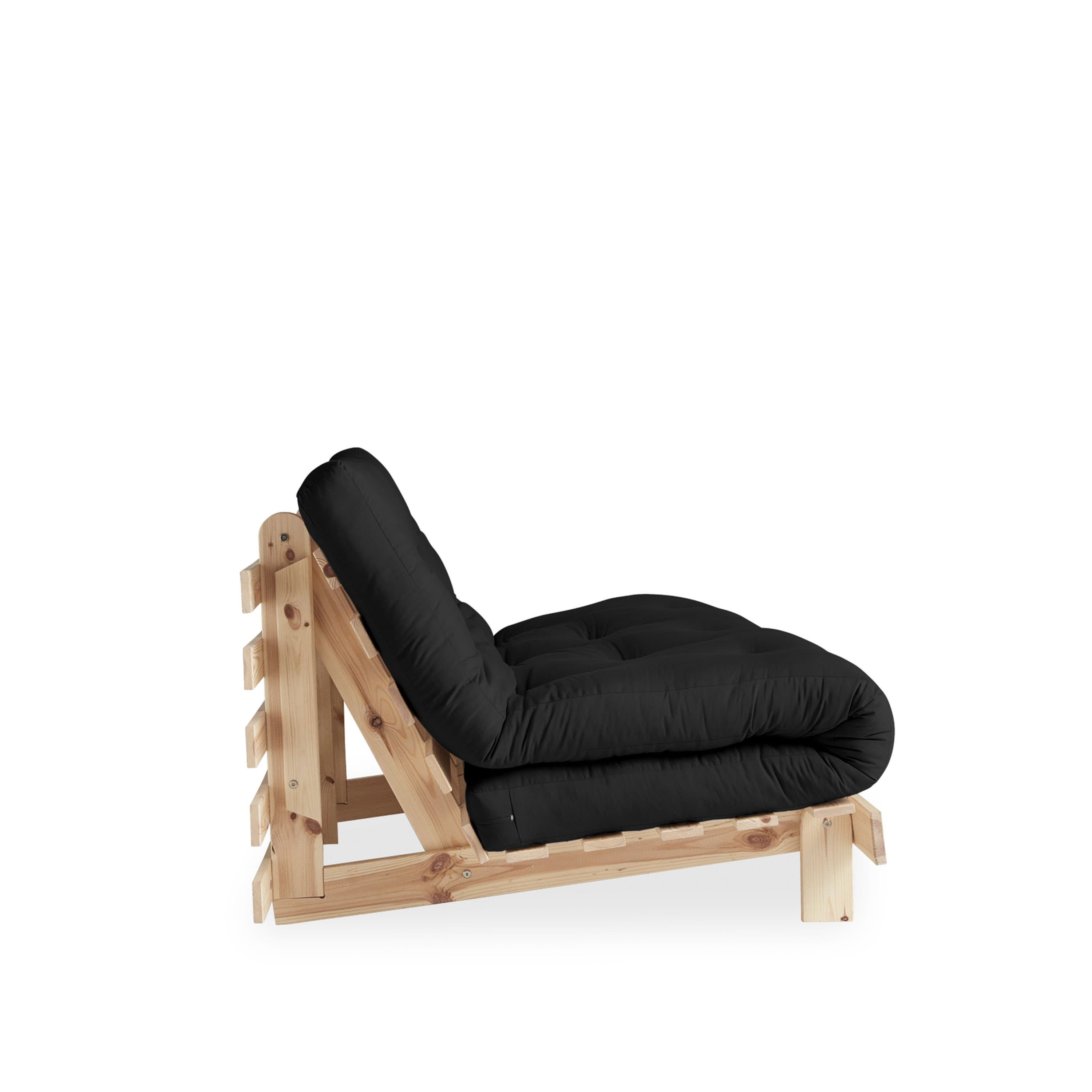 Roots Schlafsofa Natur/Dunkelgrau 140cm