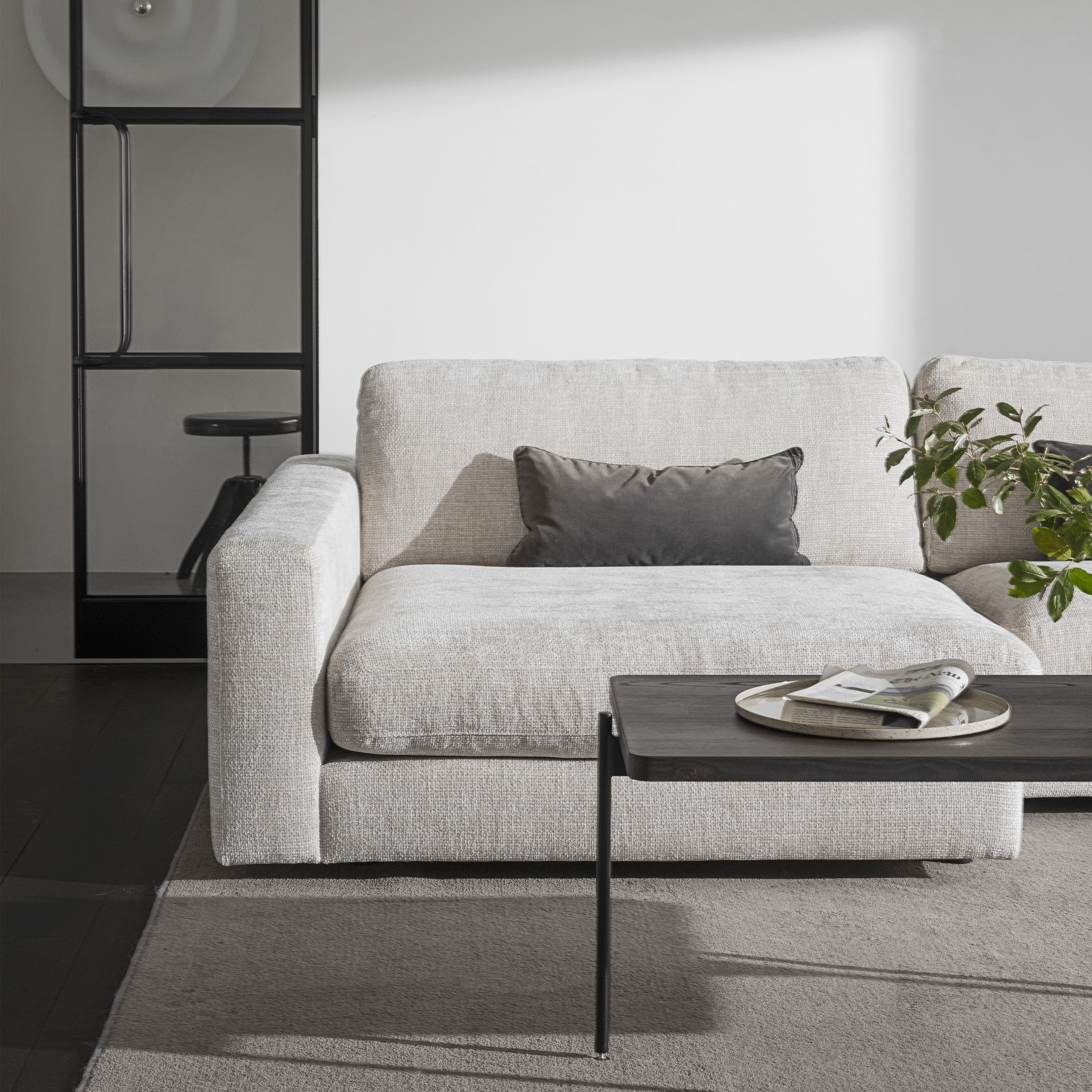 Duncan 1.5-sits Modul Schäslong Vänster Ljusgrå
