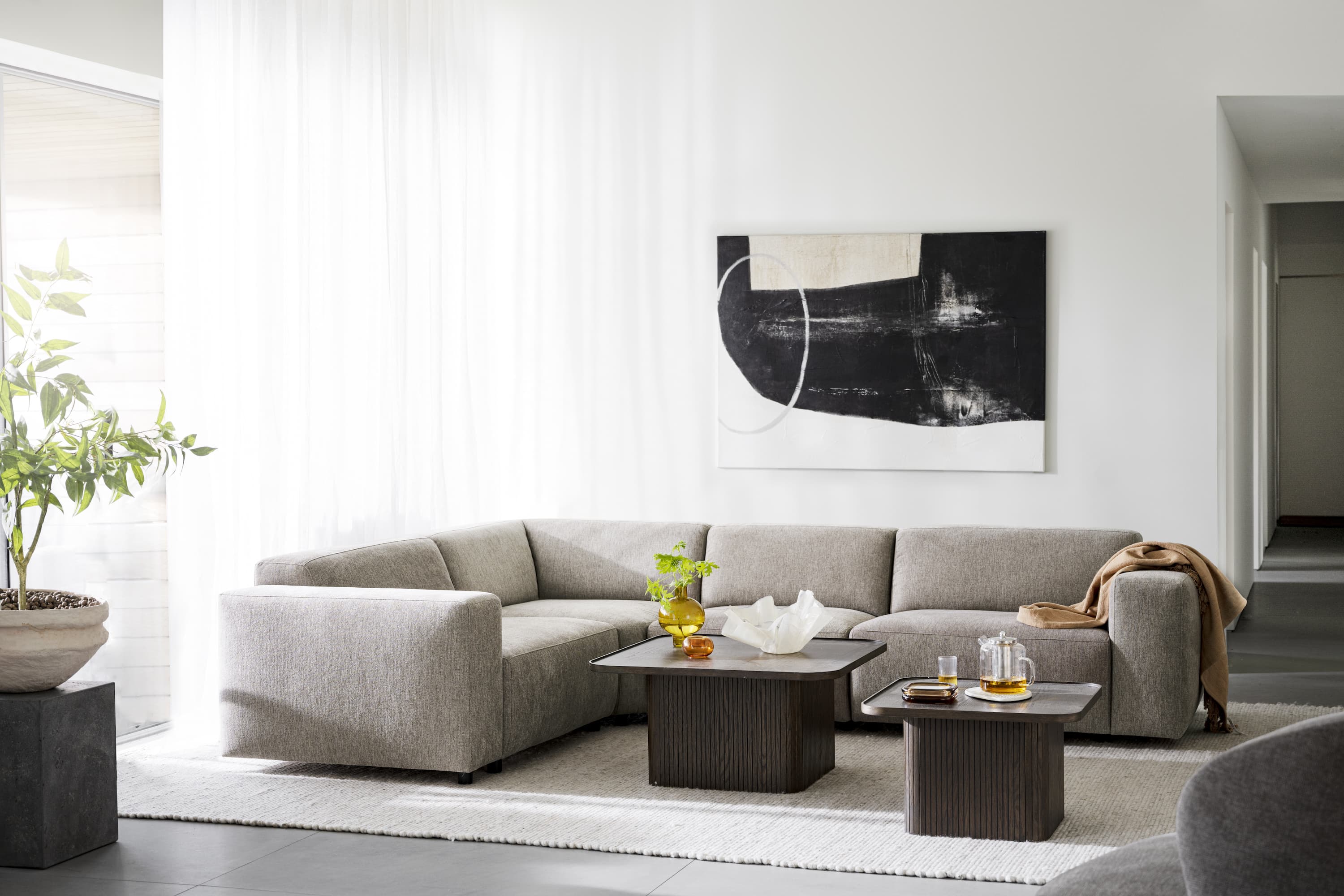 Willard 2+3-sits Hörnsoffa Beige 297x219