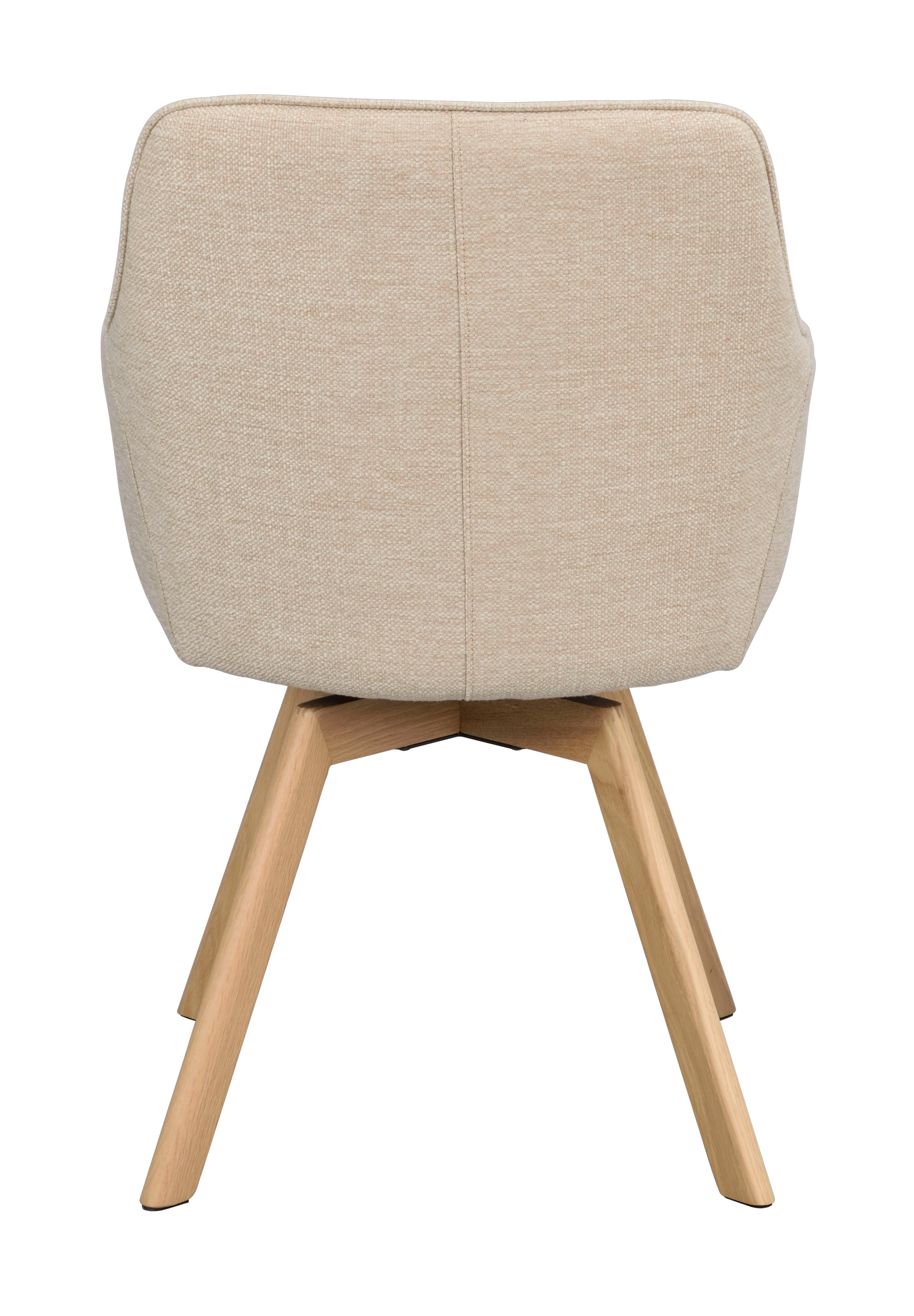 Alison Armlehnstuhl Hellbeige/Eiche