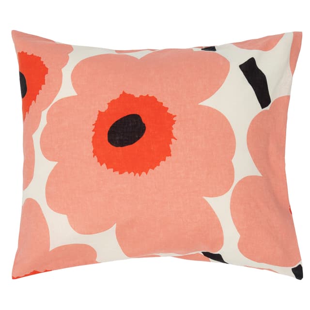Unikko Kissenbezug Koralle/Orange Rot/Anthrazit 50x60