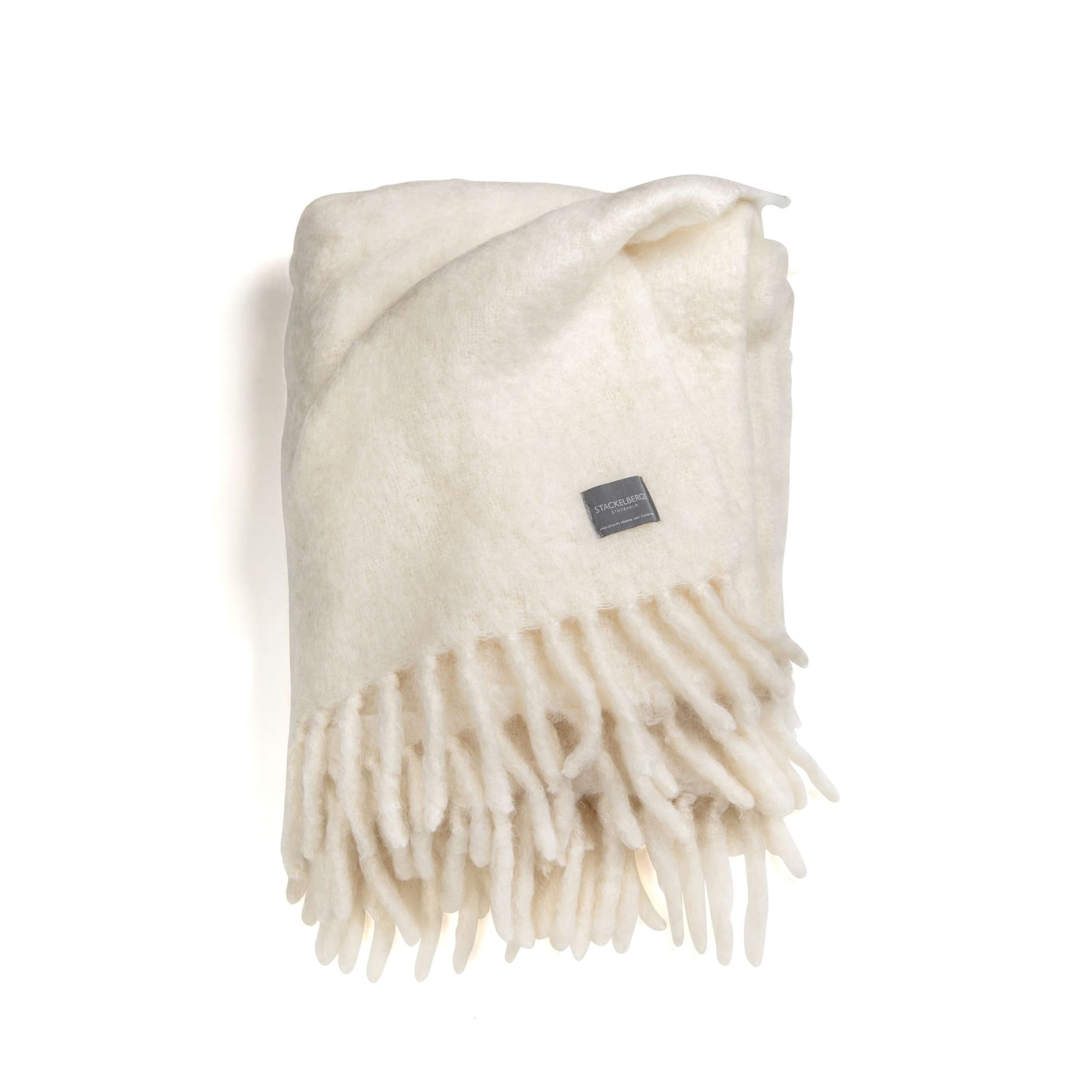 Luxury Kid Mohair Decke Pure White