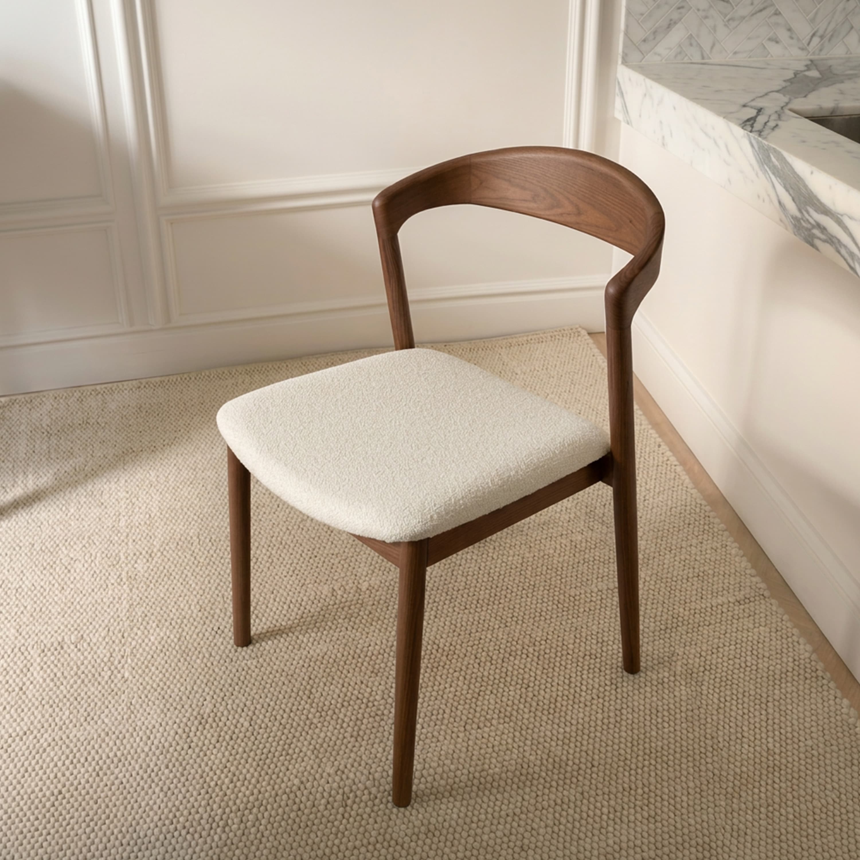 Casper Dining Chair Walnut/White